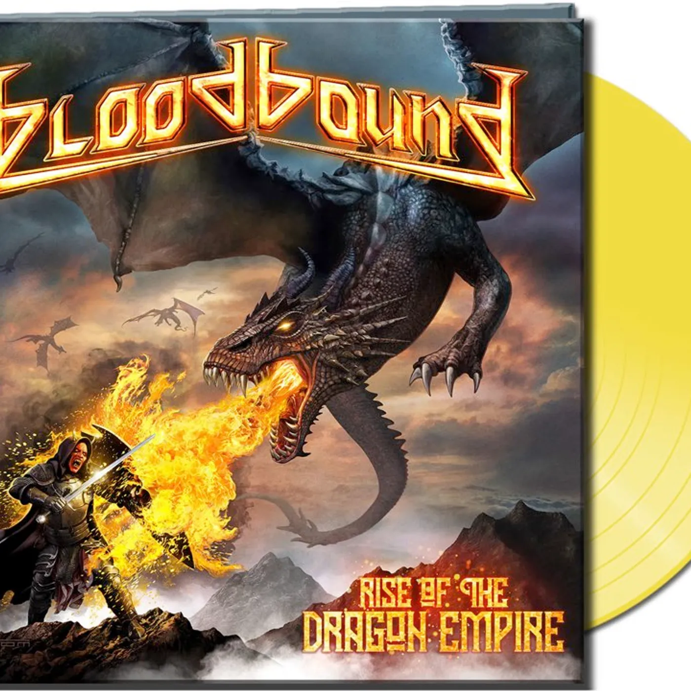 Bloodbound RISE OF THE DRAGON EMPIRE (YELLOW VINYL) Vinyl Record