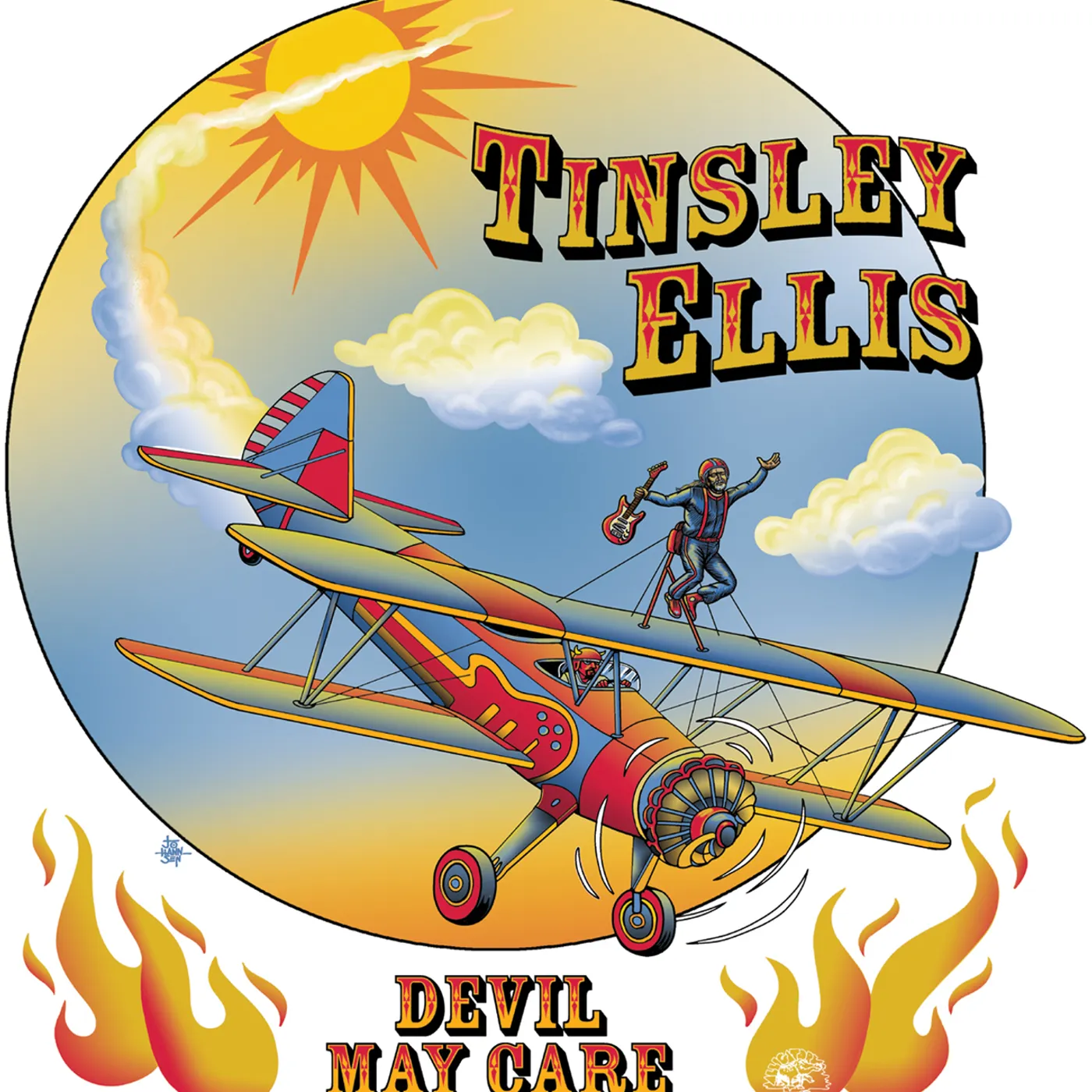 Tinsley Ellis Devil May Care (Translucent Red) Vinyl Record