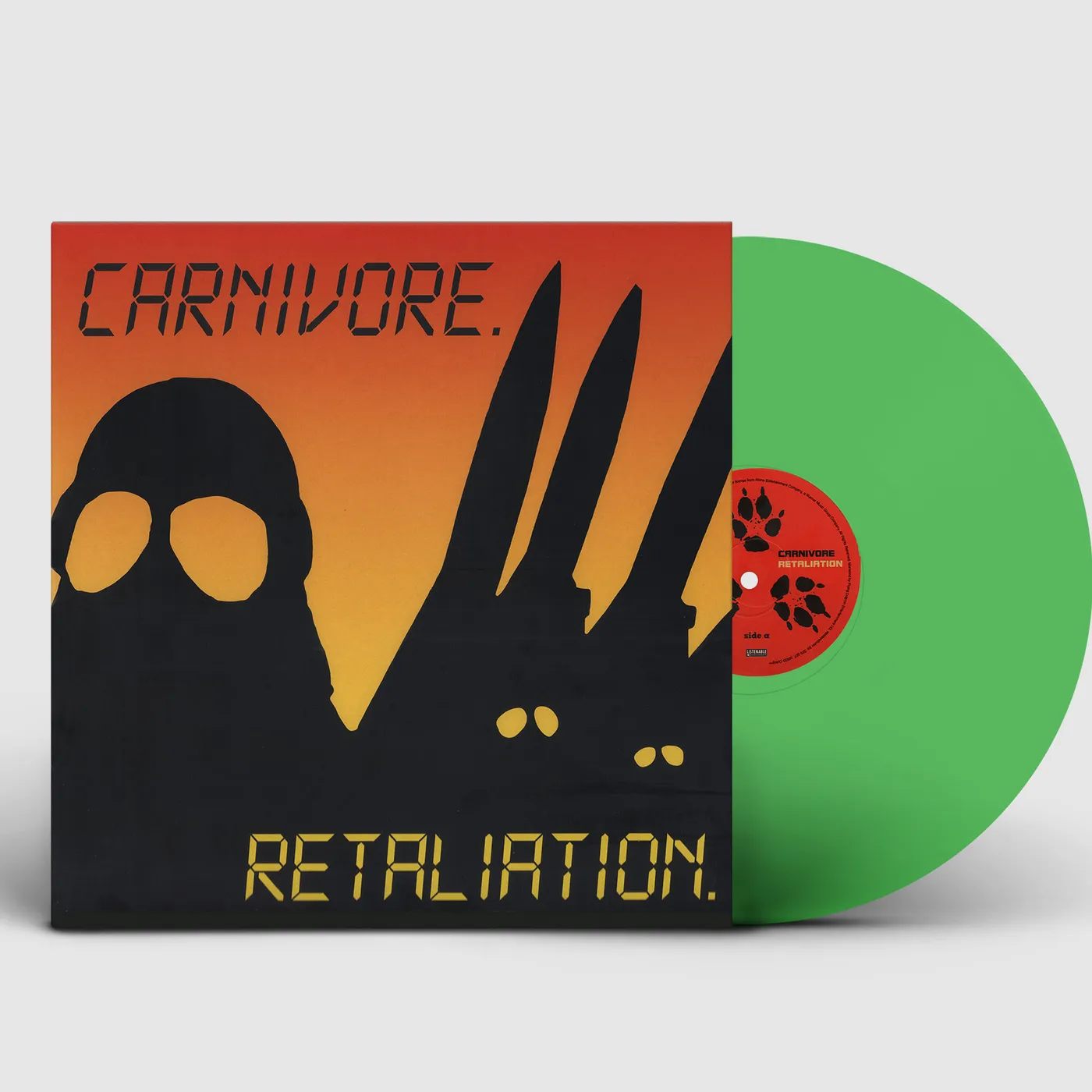 Carnivore Retaliation   Light Green Vinyl Record