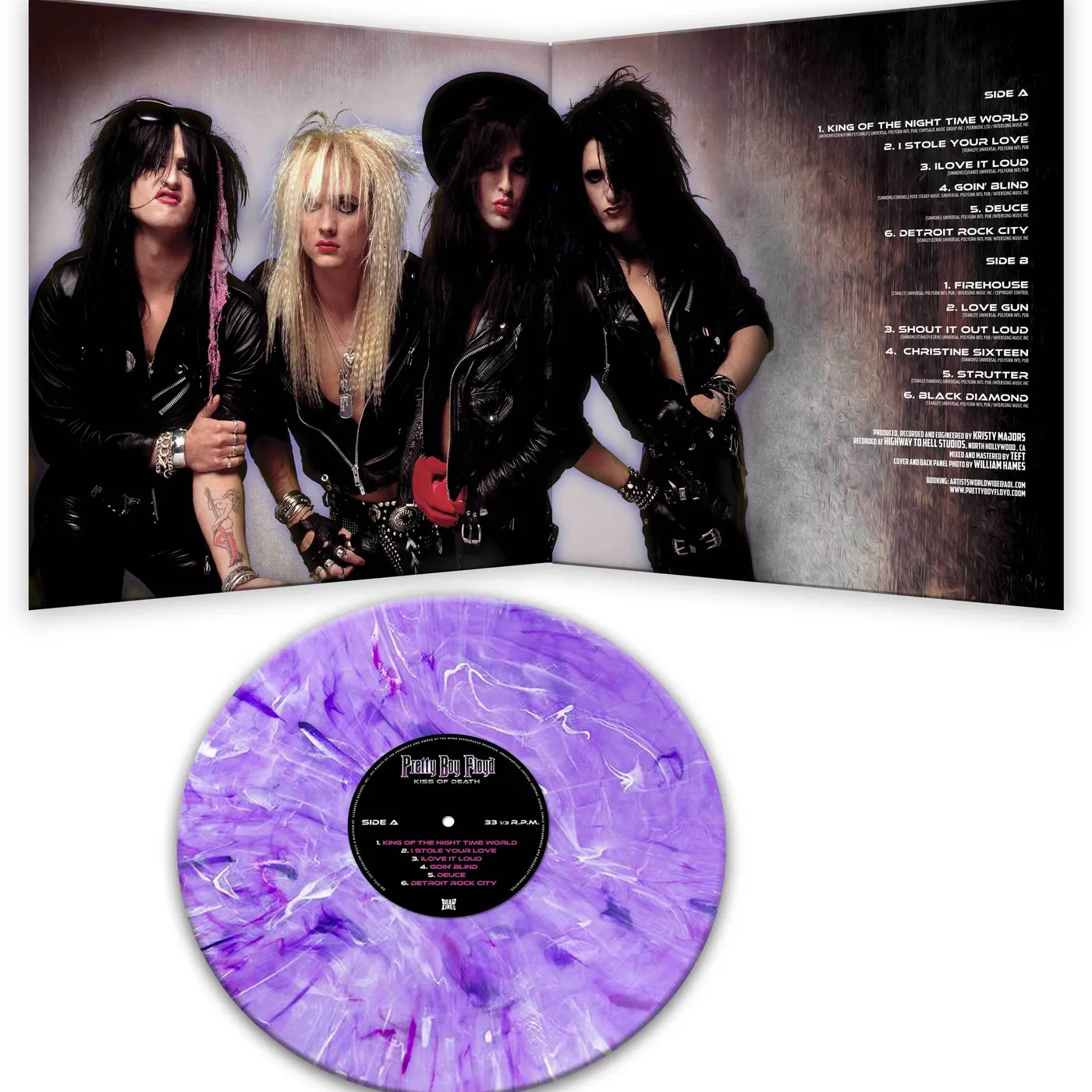 Pretty Boy Floyd KISS OF DEATH (PURPLE MARBLE VINYL) Vinyl Record
