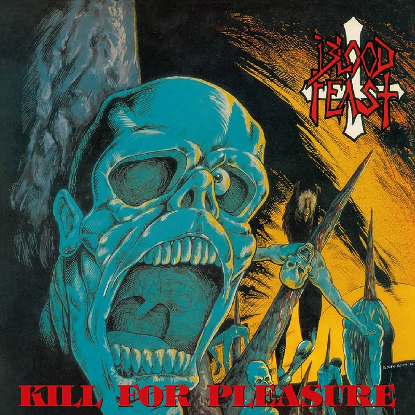 Blood Feast Kill For Pleasure (Black & Orange) Vinyl Record
