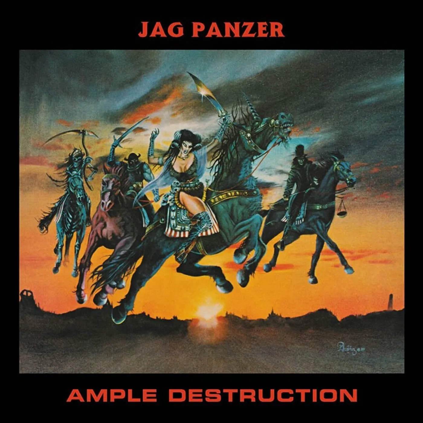 Jag Panzer Ample Destruction   Splatter Vinyl Record