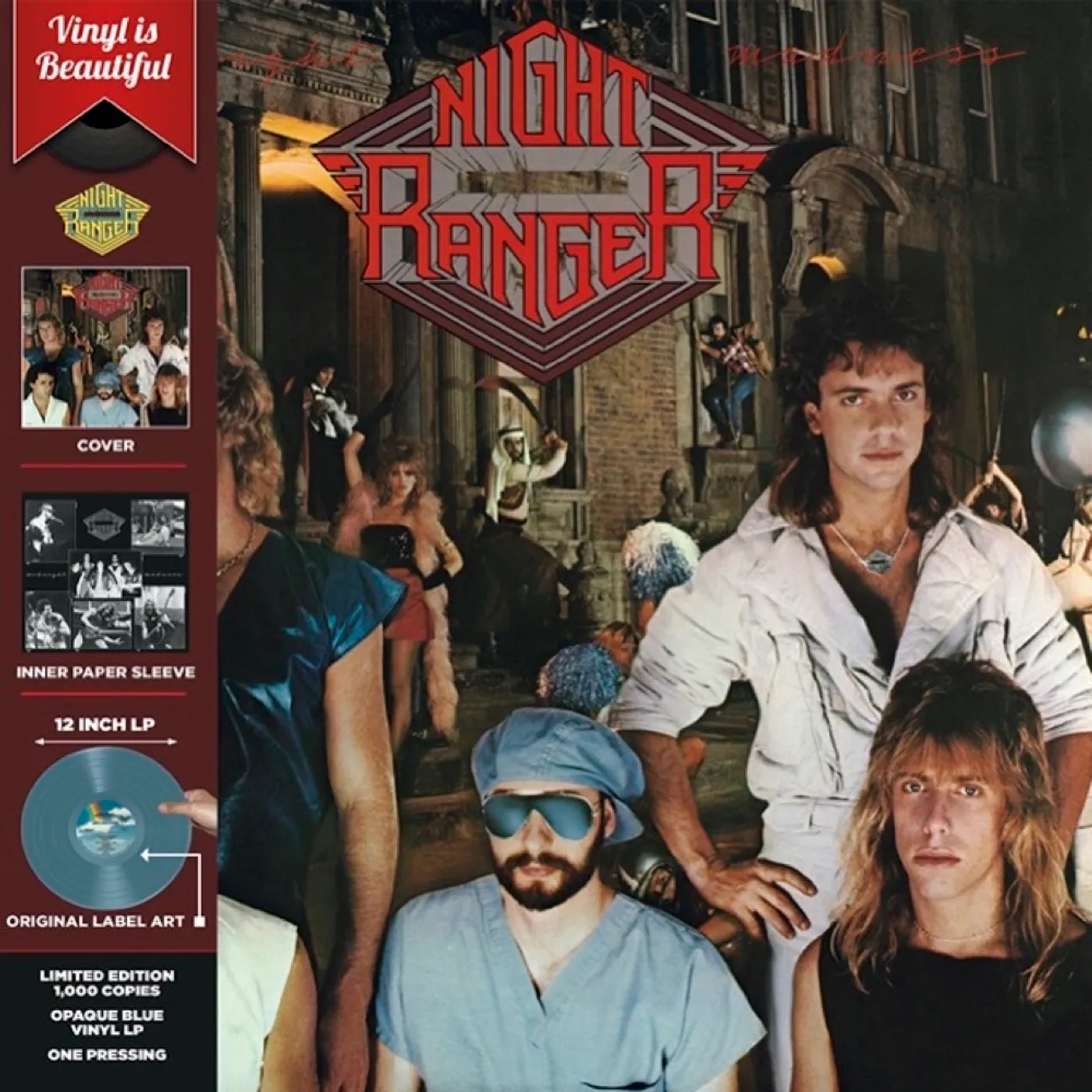 Night Ranger Midnight Madness (Light Blue Opaque) Vinyl Record