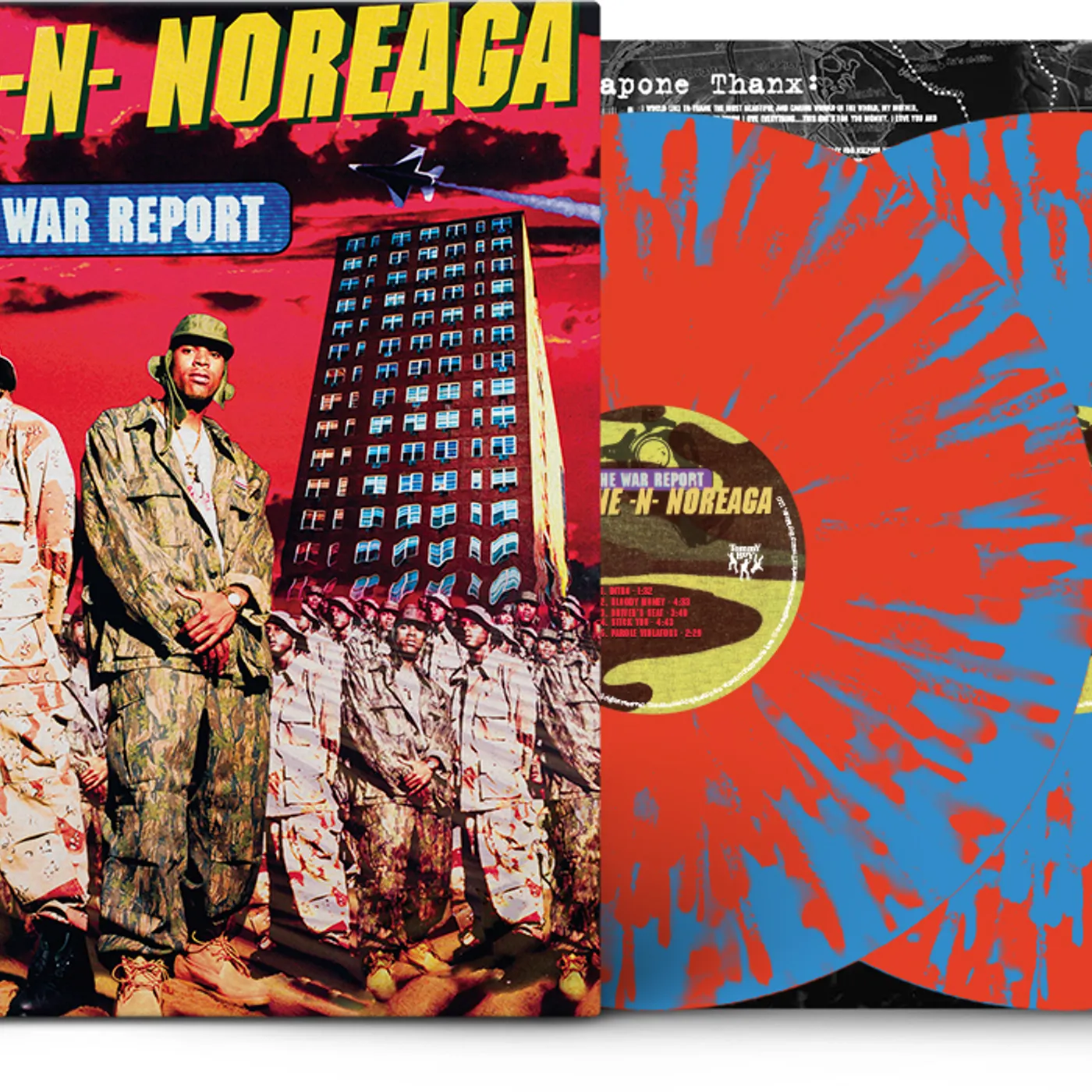 Capone-N-Noreaga War Report (Clear Vinyl With Red & Blue Vinyl Record