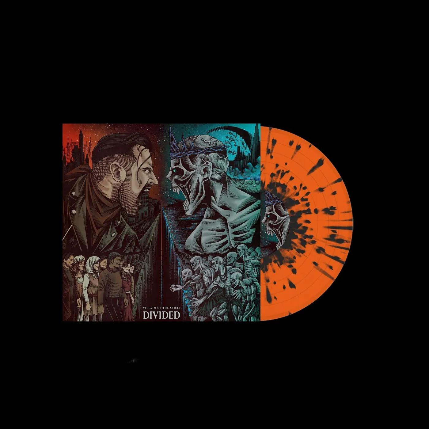 Villain of the Story Divided   Orange/Blue Splatter Vinyl Record