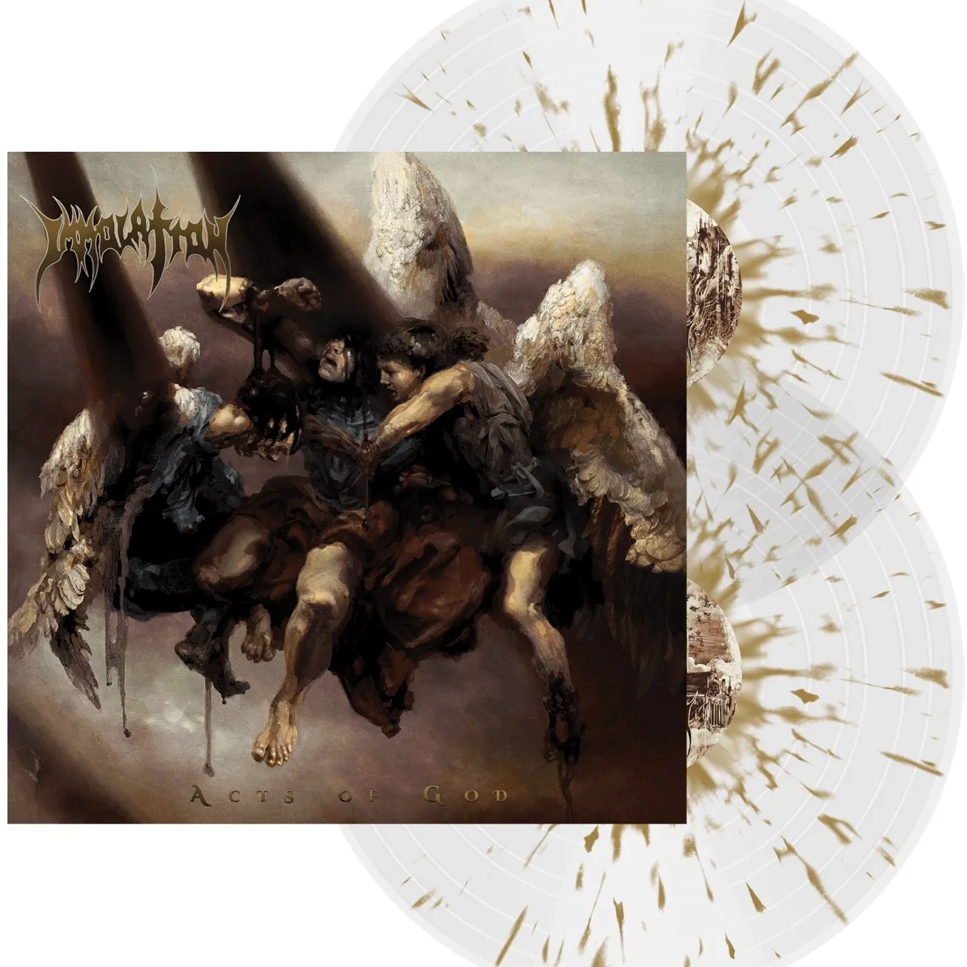 Immolation Acts Of God (Clear W/ Gold Splatter) Vinyl Record