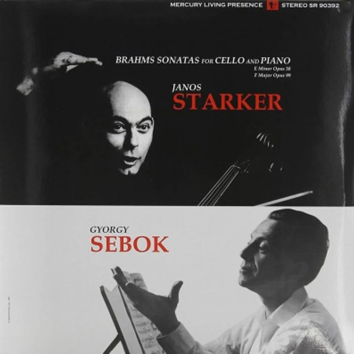 János Starker Brahms: Sonatas For Cello And Piano Nos. 1 & 2 Vinyl Record