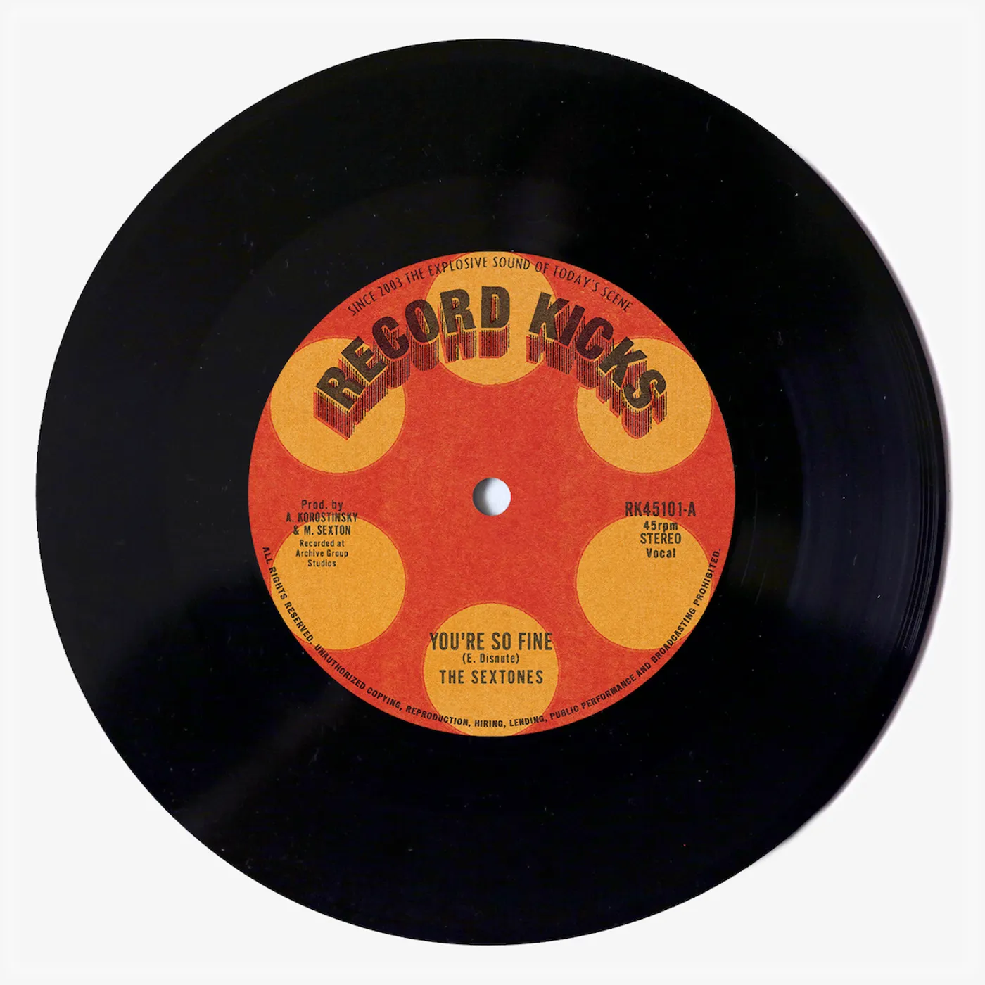 Sextones You're So Fine B/W Cowboys To Girl Vinyl Record