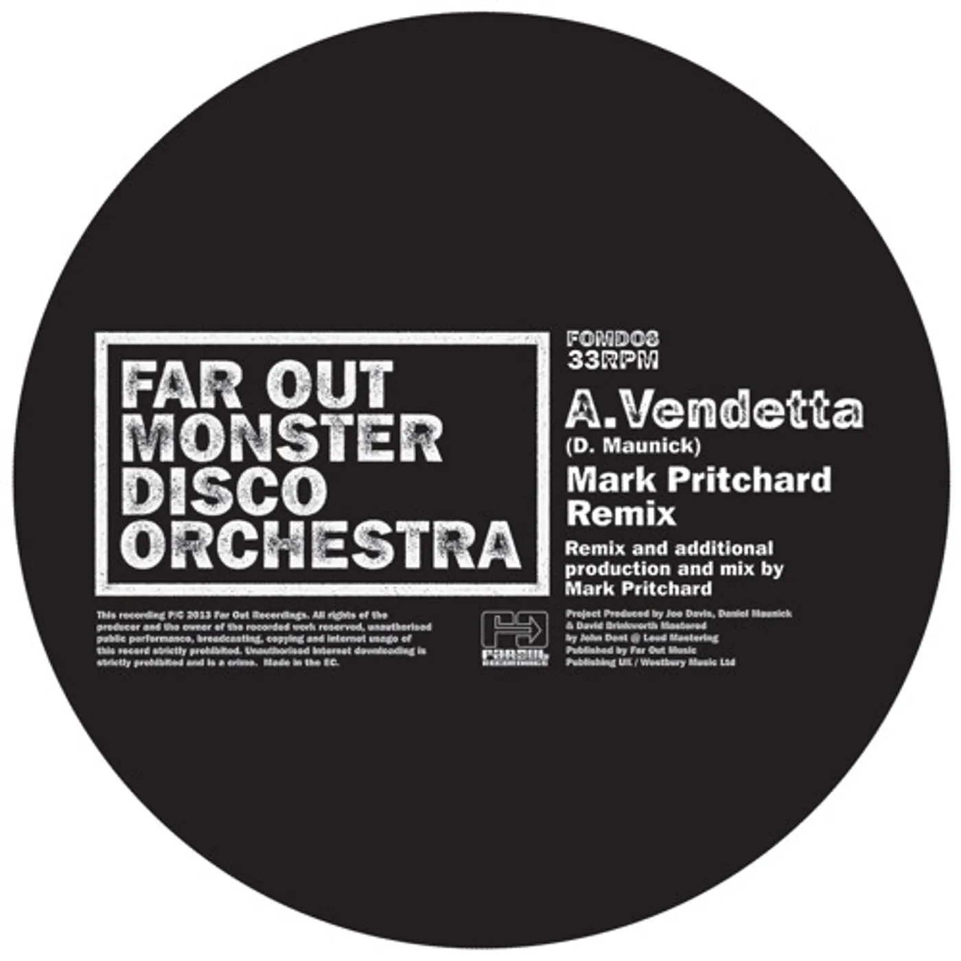 The Far Out Monster Disco Orchestra Vendetta Vinyl Record