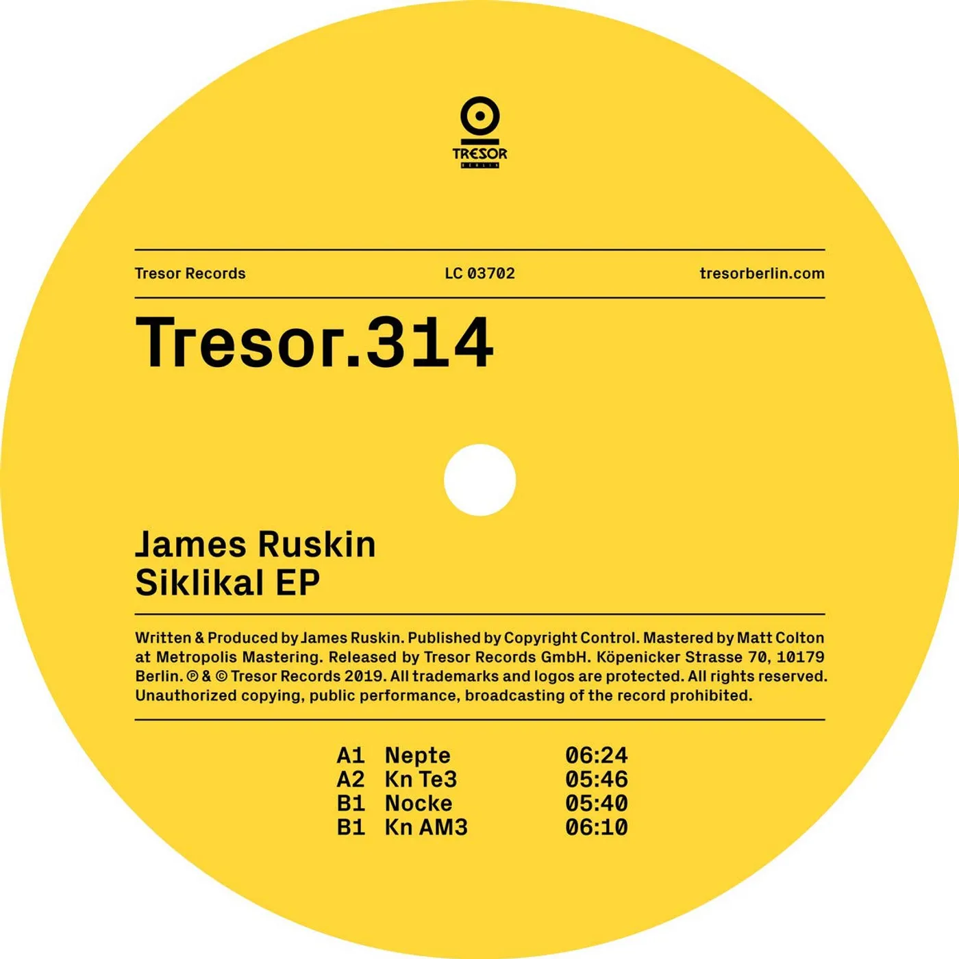 James Ruskin Siklikal EP Vinyl Record
