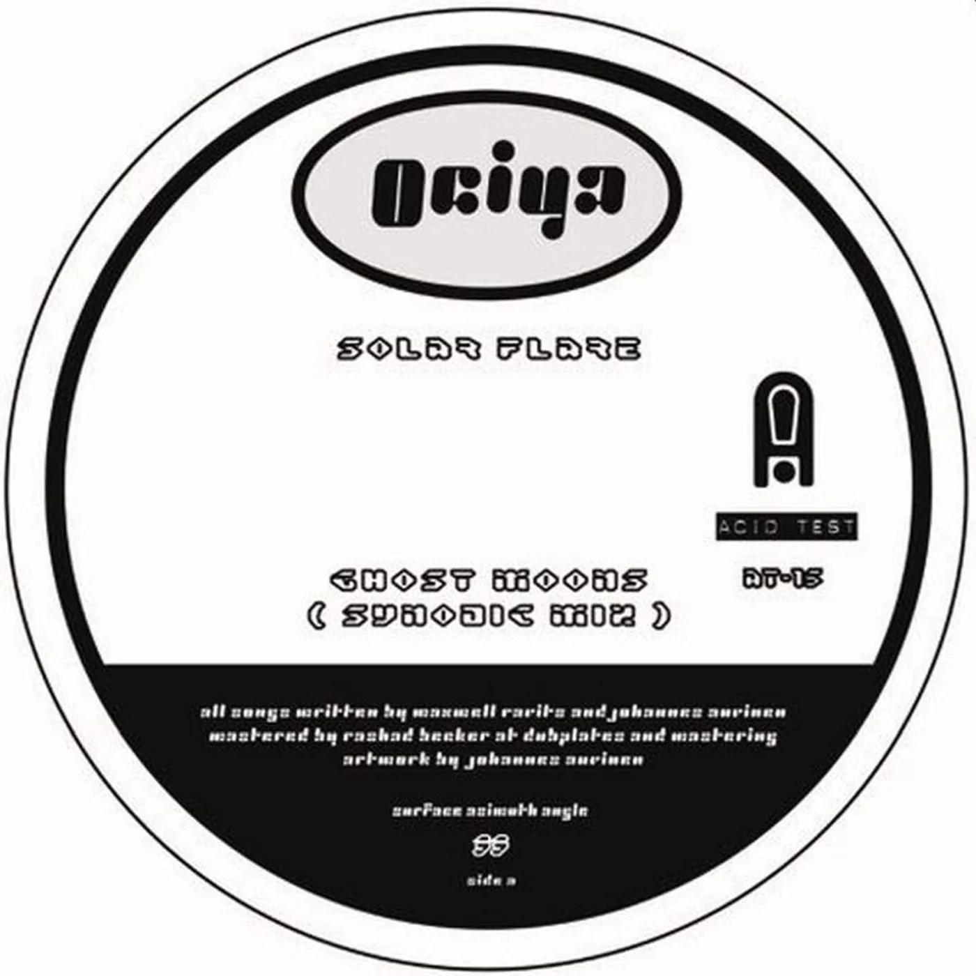 Ociya Aka Patricia & Tin Man Acid Test 015 Vinyl Record