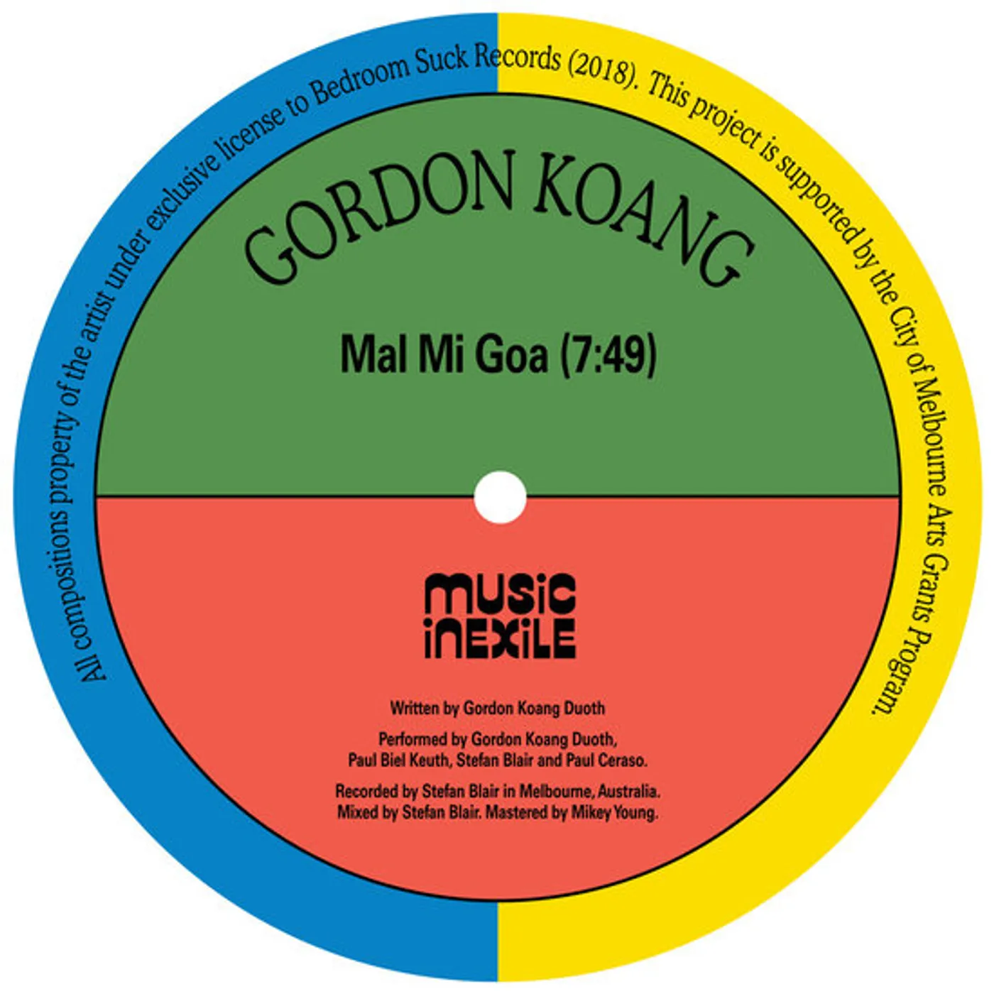 Gordon Koang Mal Mi Goa B/W Salaam Vinyl Record