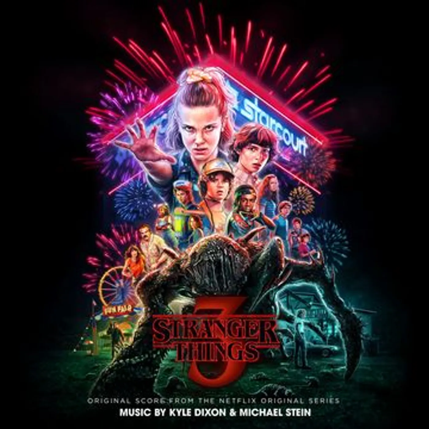 Kyle Dixon & Michael Stein STRANGER THINGS 3 Original Soundtrack (2LP/FIREWORKS SPLATTER VINYL) Vinyl Record