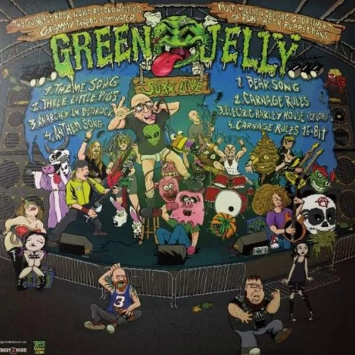 Guinness World Book Record Holding Grammy Award Nominated Multi Million Selling Godfathers Of Punk Rock Puppet Band: The Official Soundtrack Of The Documentary Green Jelly Suxx Live Vinyl Record