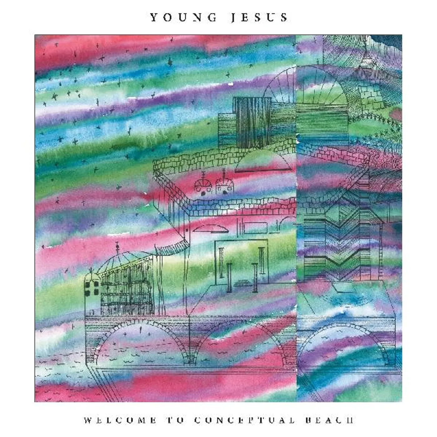 Young Jesus WELCOME TO CONCEPTUAL BEACH (DL CARD) Vinyl Record