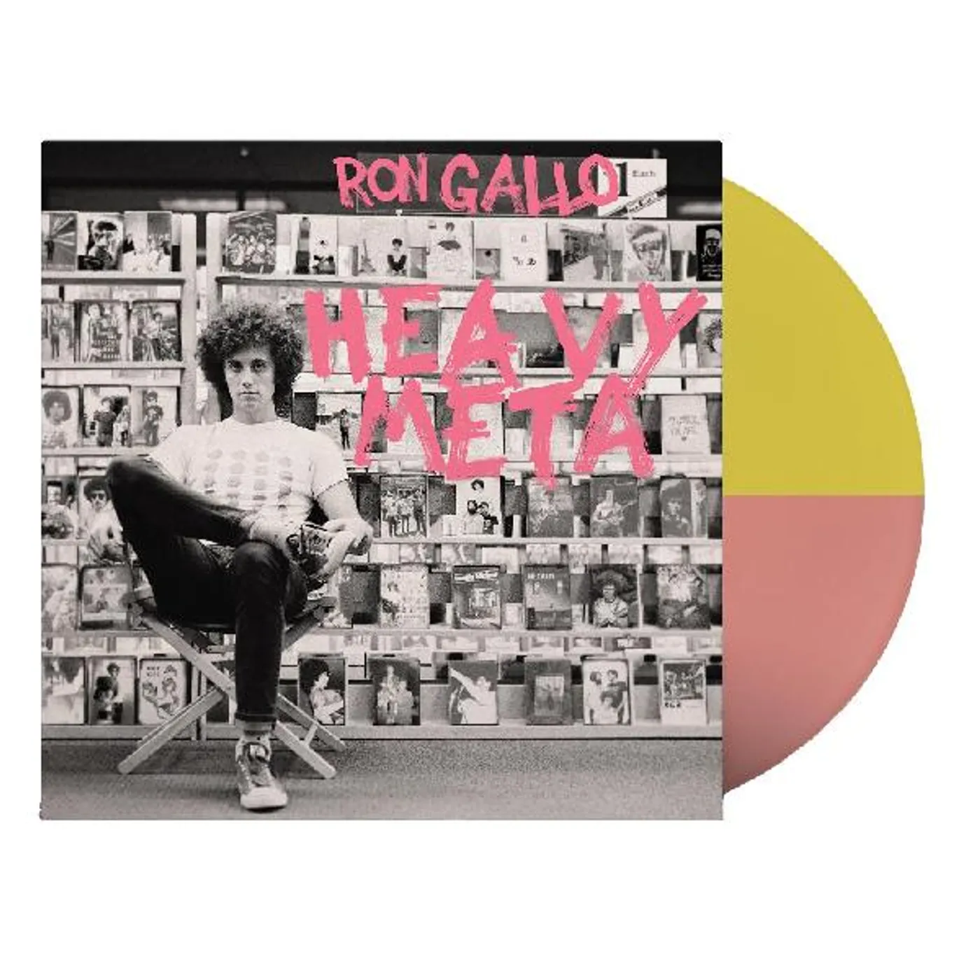 Ron Gallo HEAVY META (YELLOW & PINK SPLIT COLOR VINYL) Vinyl Record