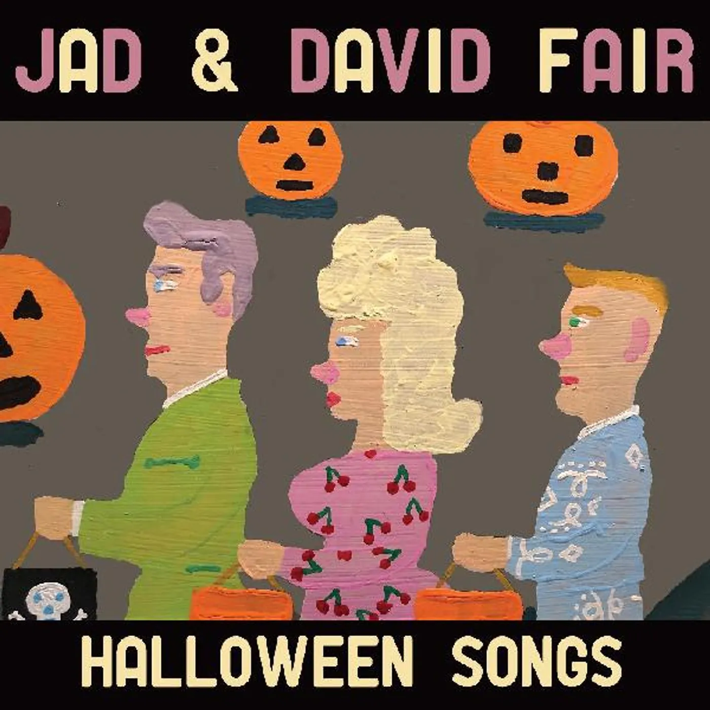 Jad & David Fair HALLOWEEN SONGS (OPAQUE ORANGE WITH BLACK SWIRL VINYL) Vinyl Record