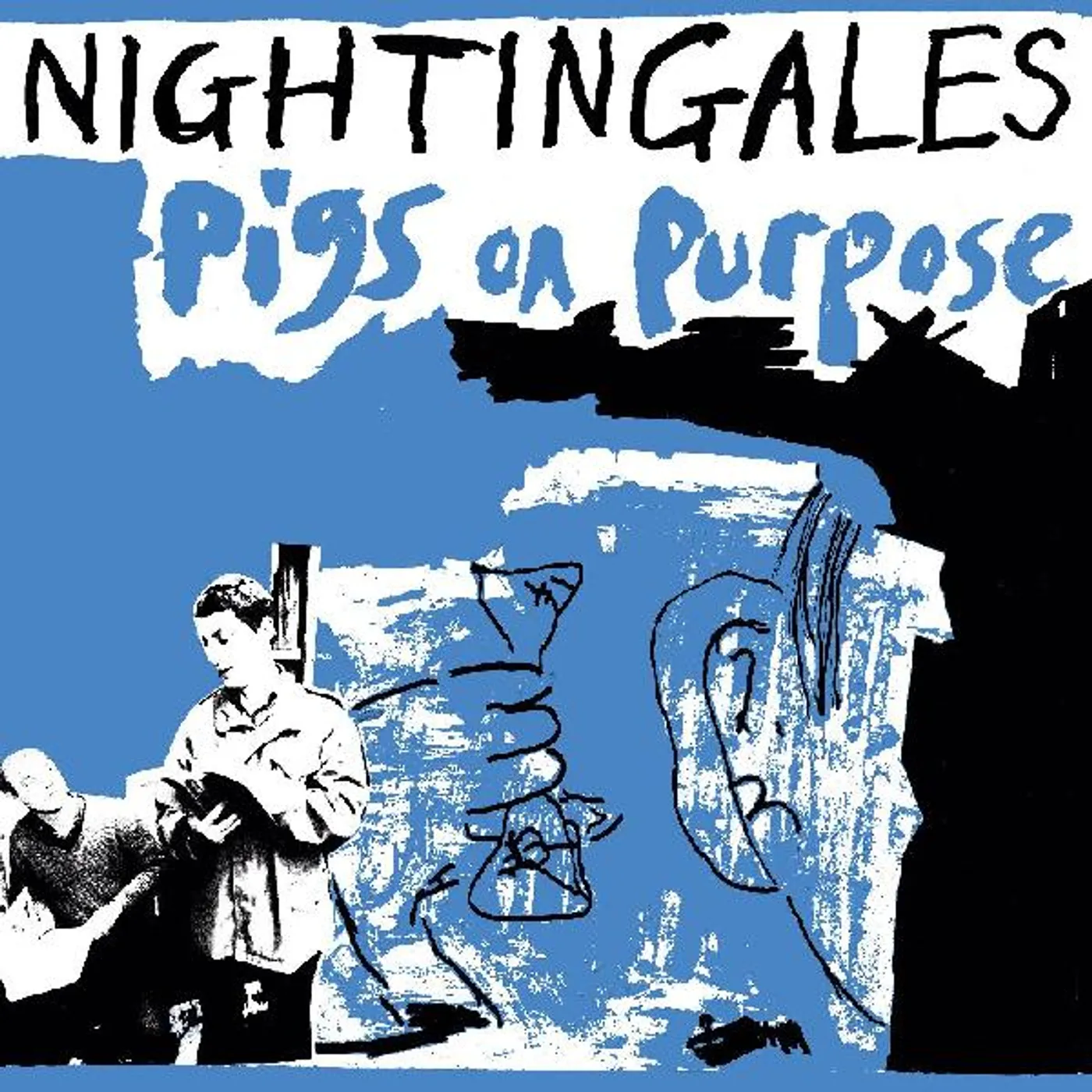 The Nightingales PIGS ON PURPOSE (BLUE VINYL/2LP/DL CARD) Vinyl Record