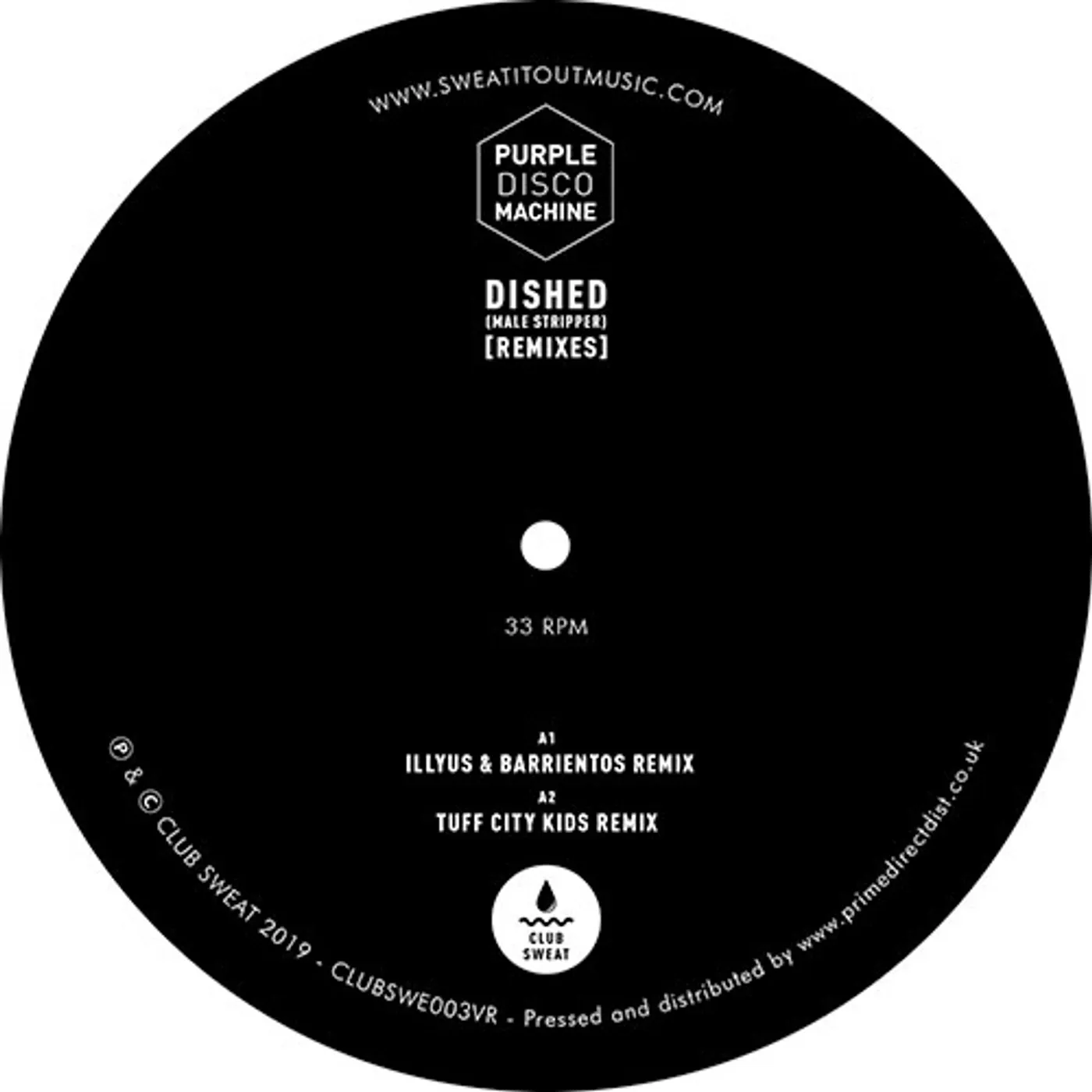 Purple Disco Machine Dished (male stripper) (remixes) (12'') Vinyl Record