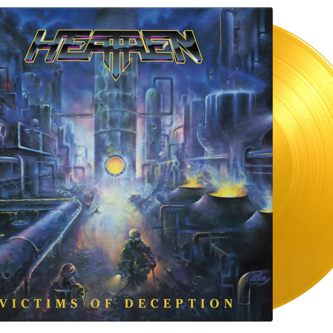 Heathen Victims Of Deception  Yellow Numbered Vinyl Record