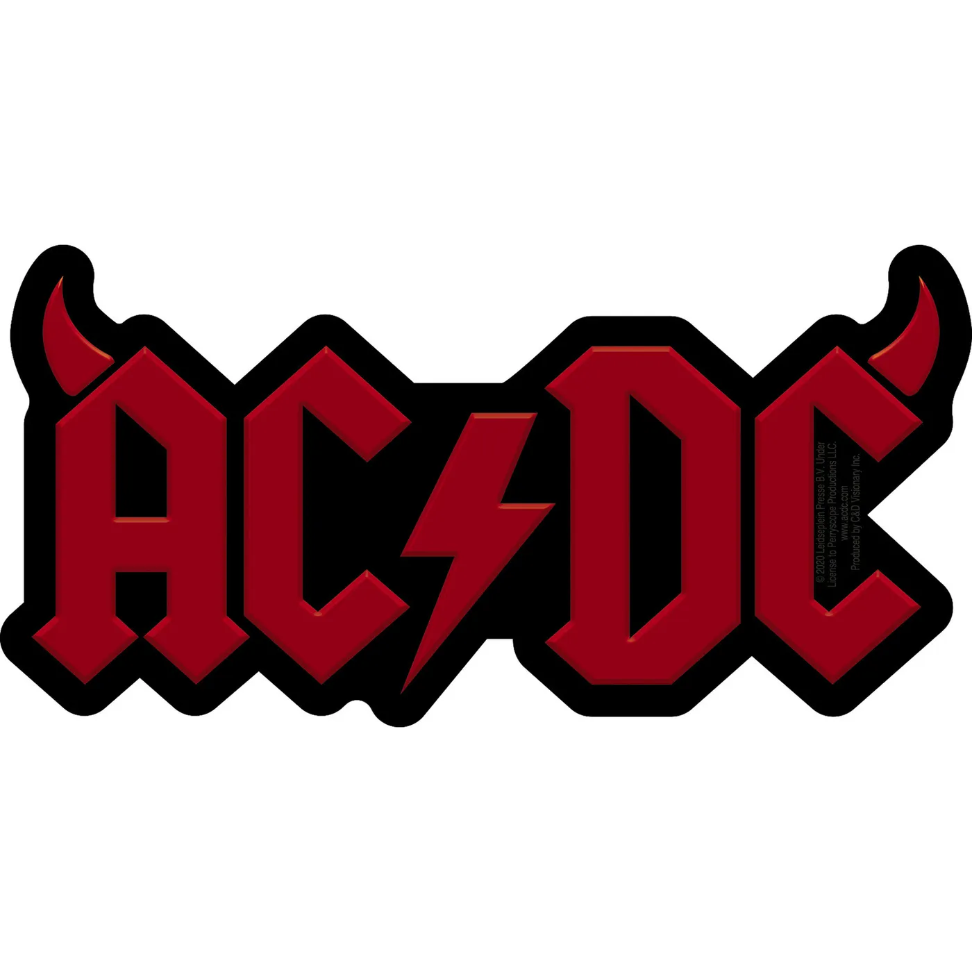 AC/DC Logo w/ Horns 5.75"x2.8" Sticker