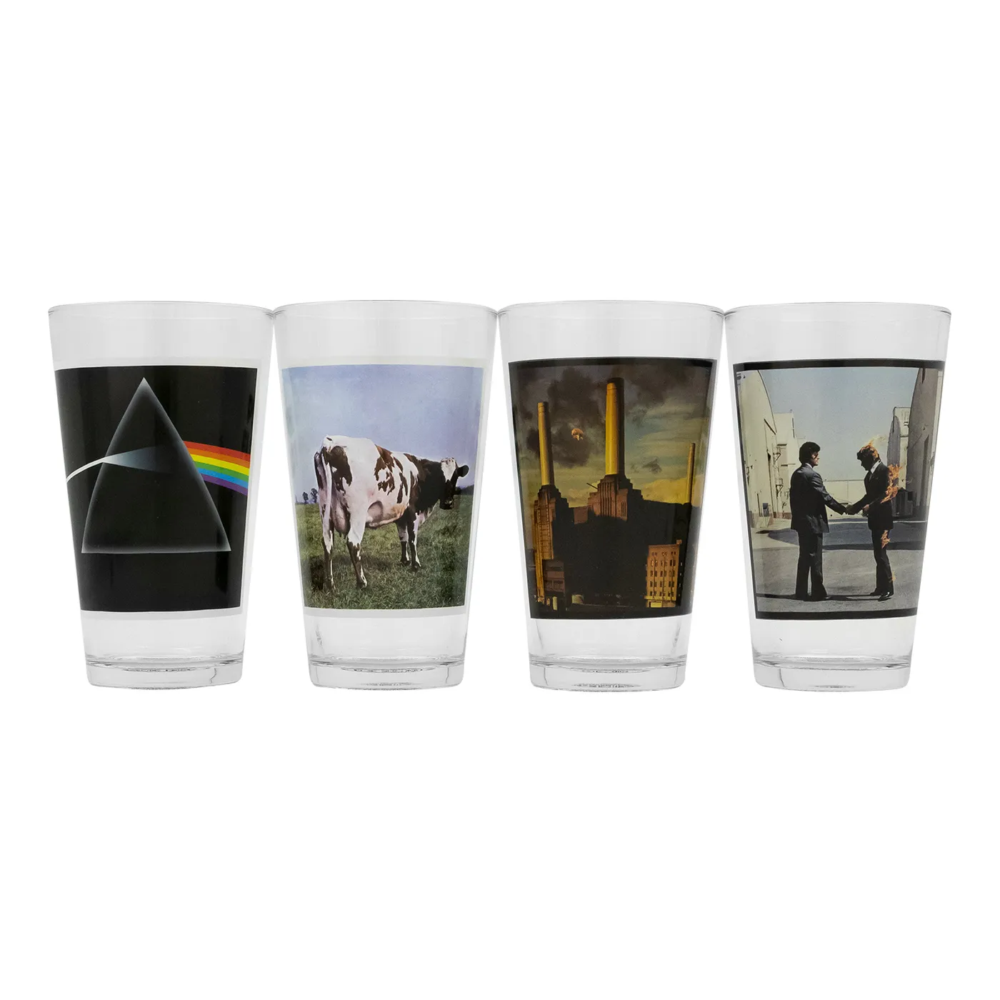 Pink Floyd Album Covers 16oz Glass 4 Pack Pint Glasses