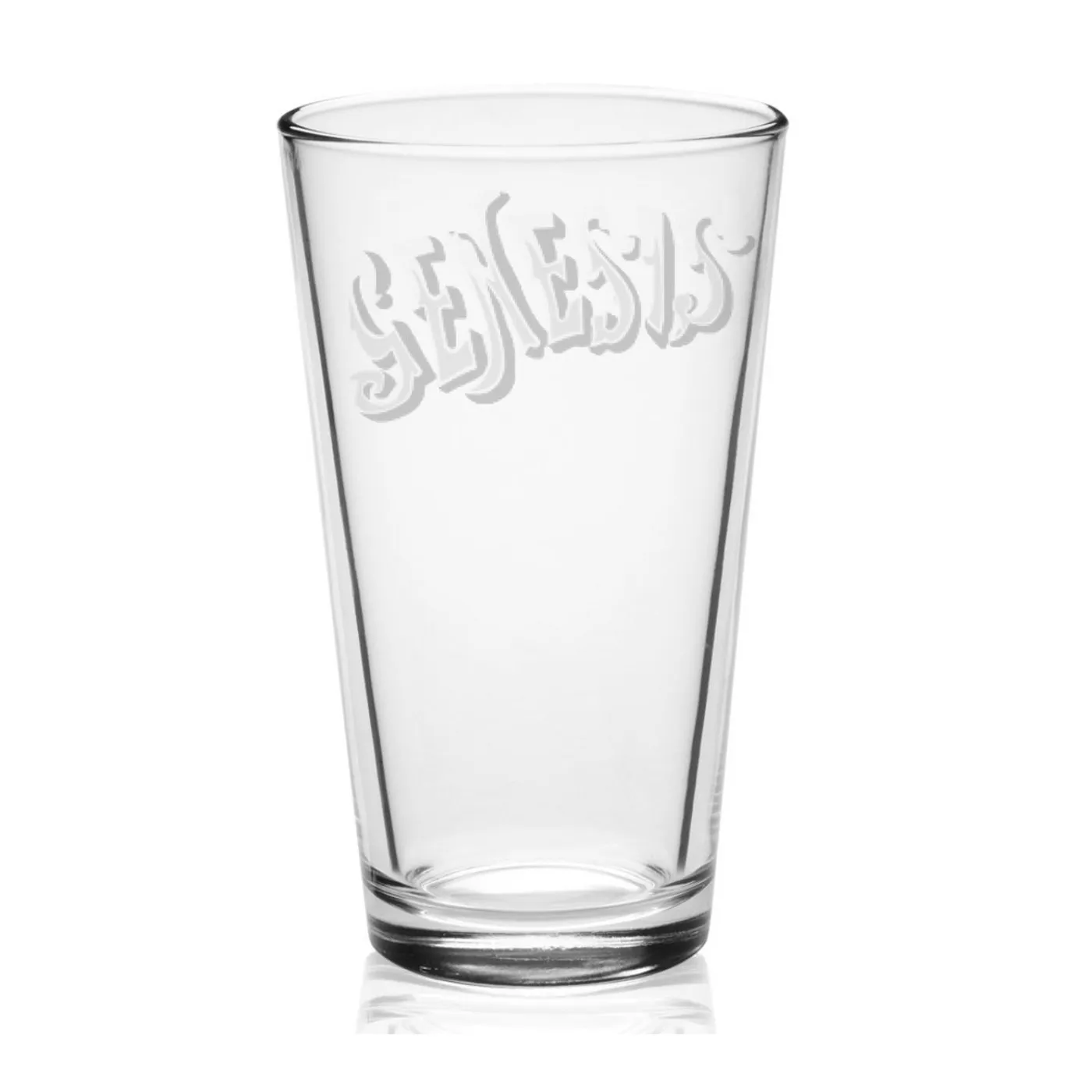 Genesis Early 70's Logo Etched Pint Glass