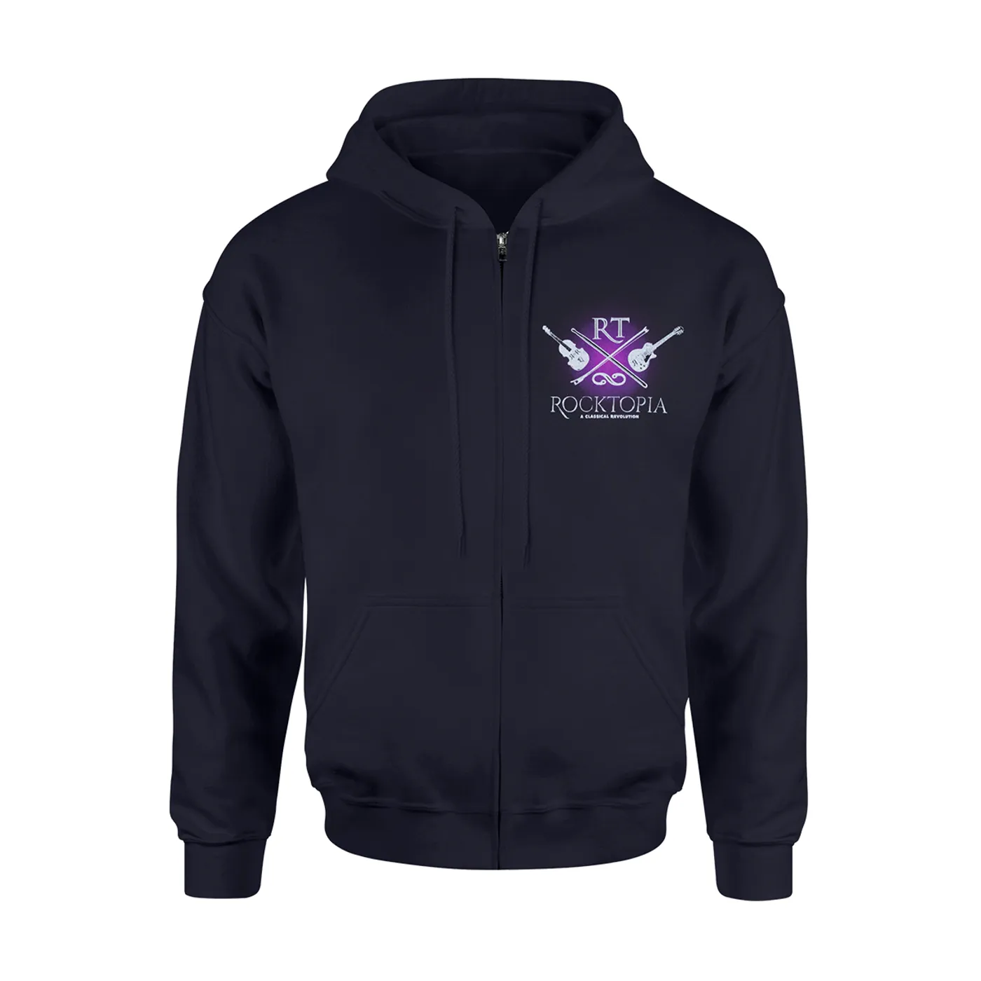 Rocktopia on Broadway Navy Zip Hoodie