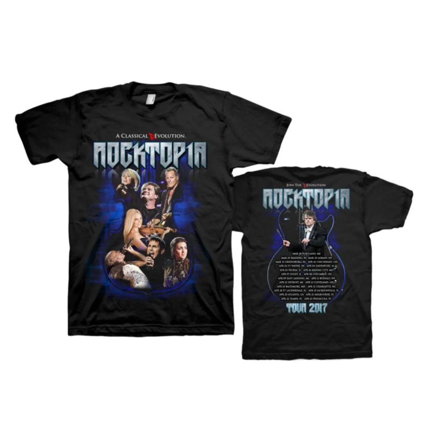 Rocktopia Faces w/Date Back T-Shirt