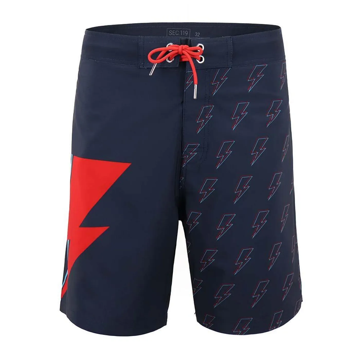 David Bowie Navy Bolt Board Shorts