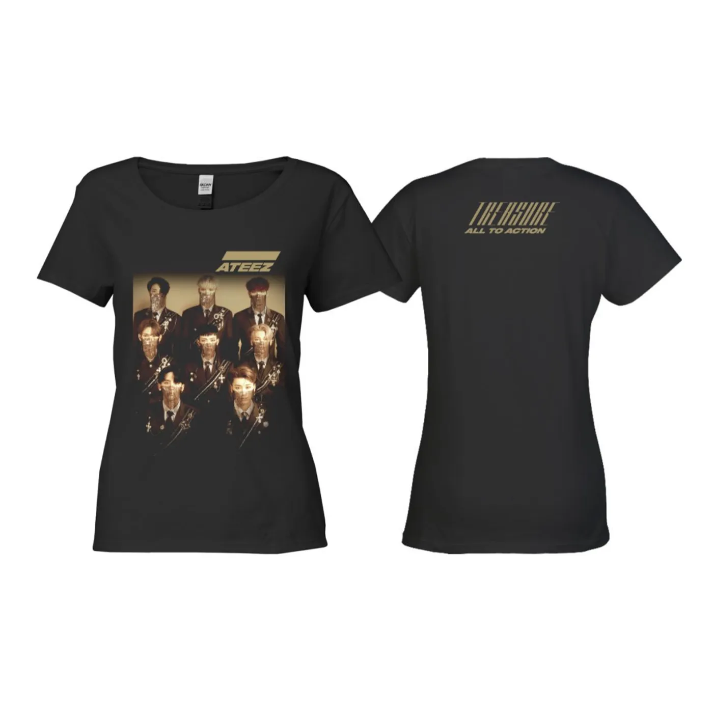 ATEEZ Treasure Ladies Black T-shirt