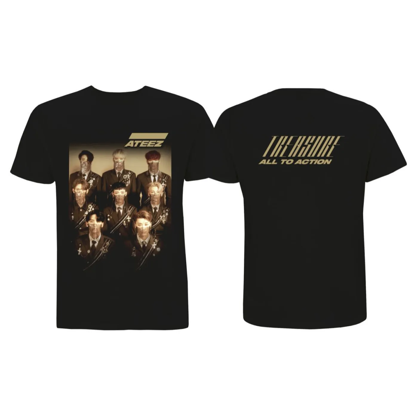 ATEEZ Treasure Men's Black T-shirt
