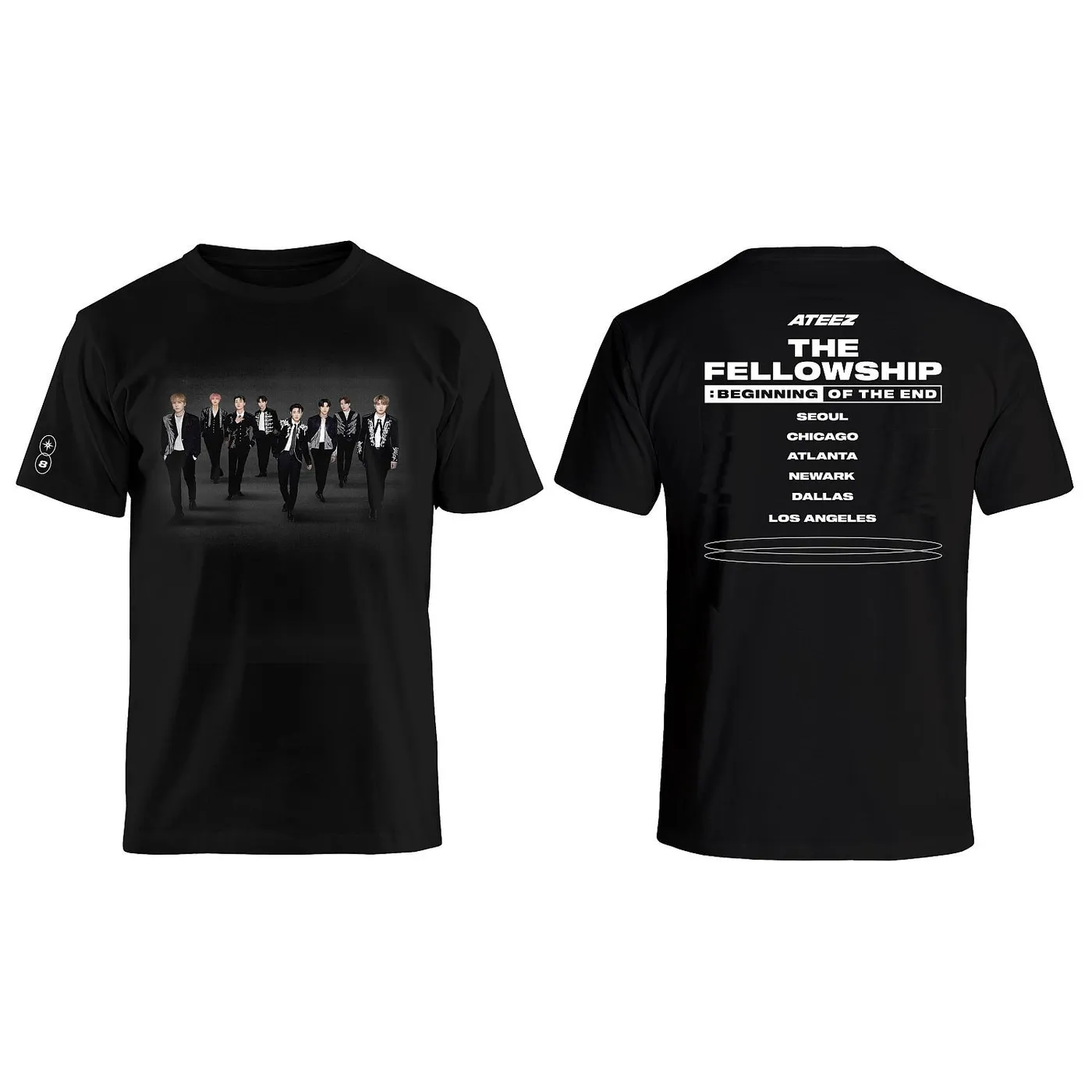 Ateez Group Members Photo Tour T-shirt