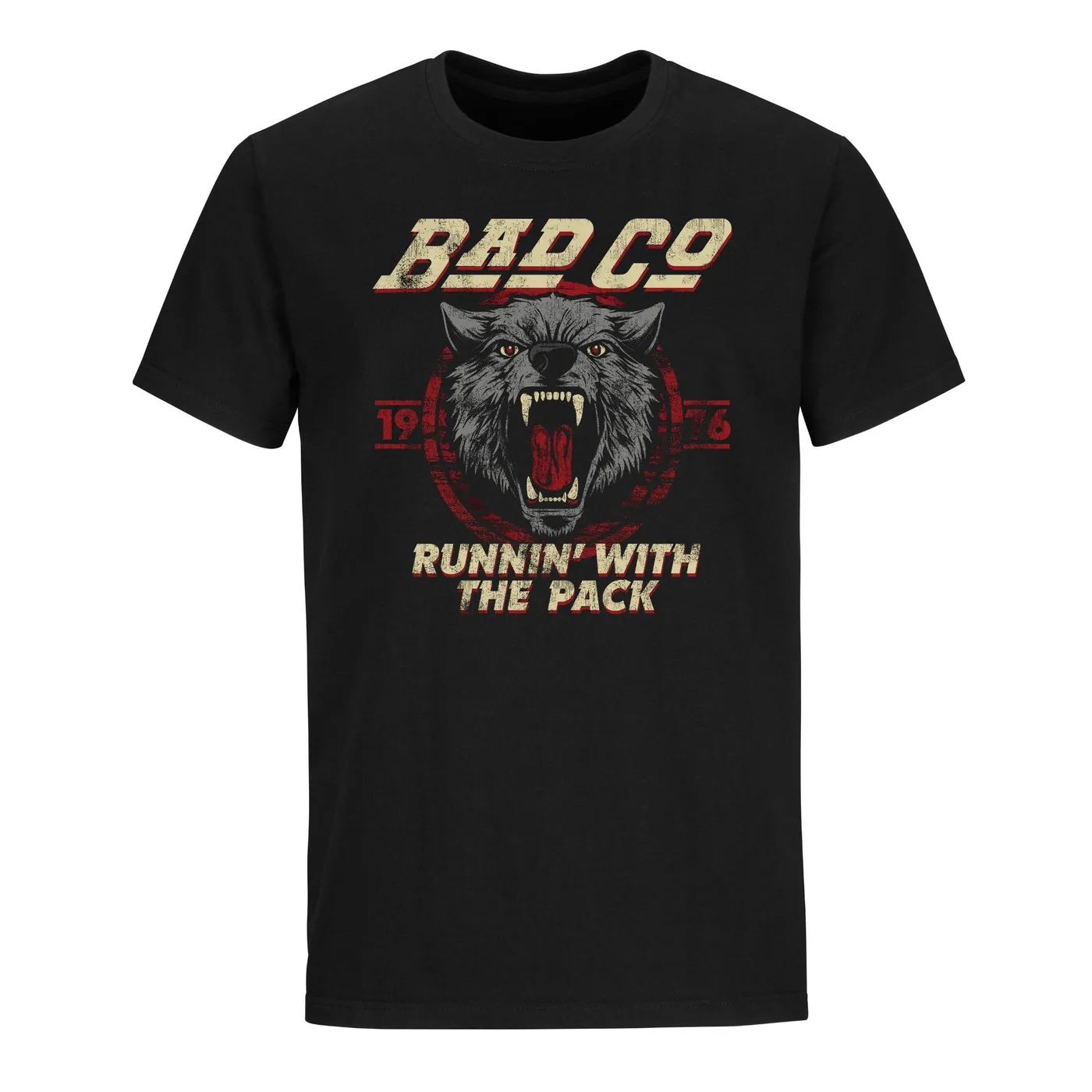 Bad Company Runnin' With The Pack Wolf '76  T-Shirt