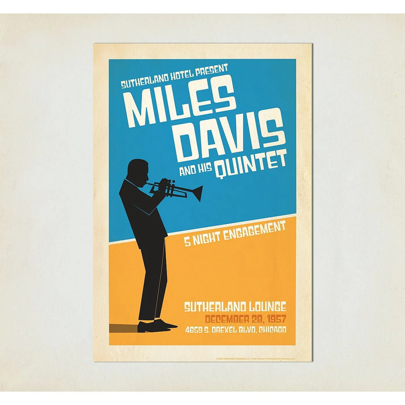 Miles Davis Sutherland Lounge Chicago, 1957 Concert Print