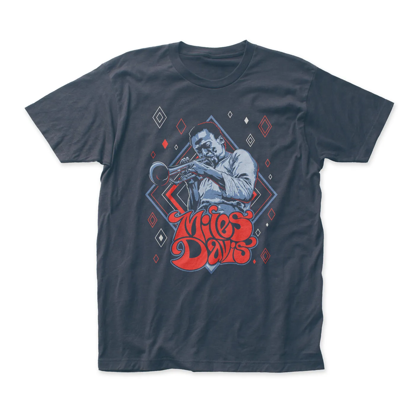 Miles Davis Scripted Trumpet T-Shirt