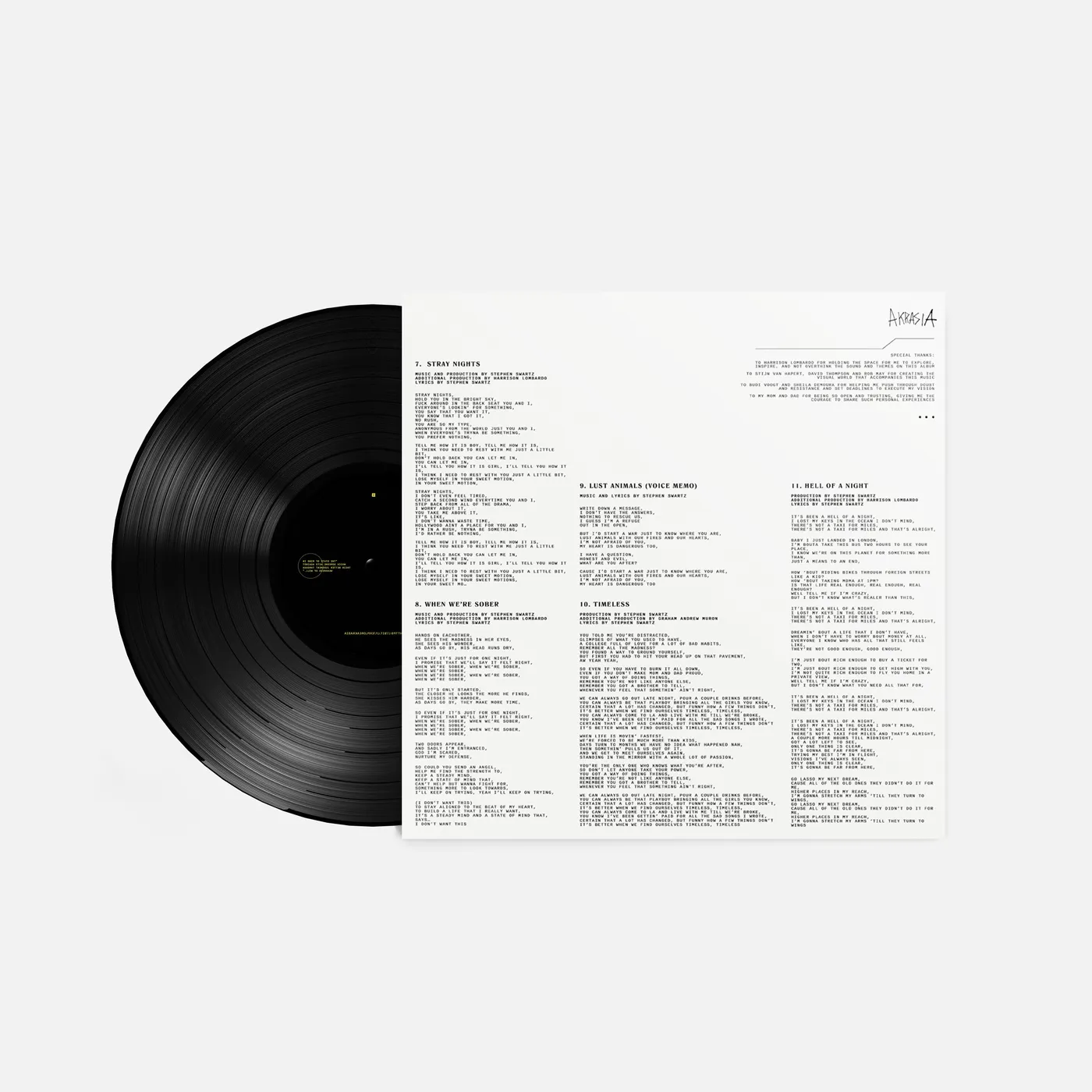 Sincerely Stephen Akrasia Vinyl