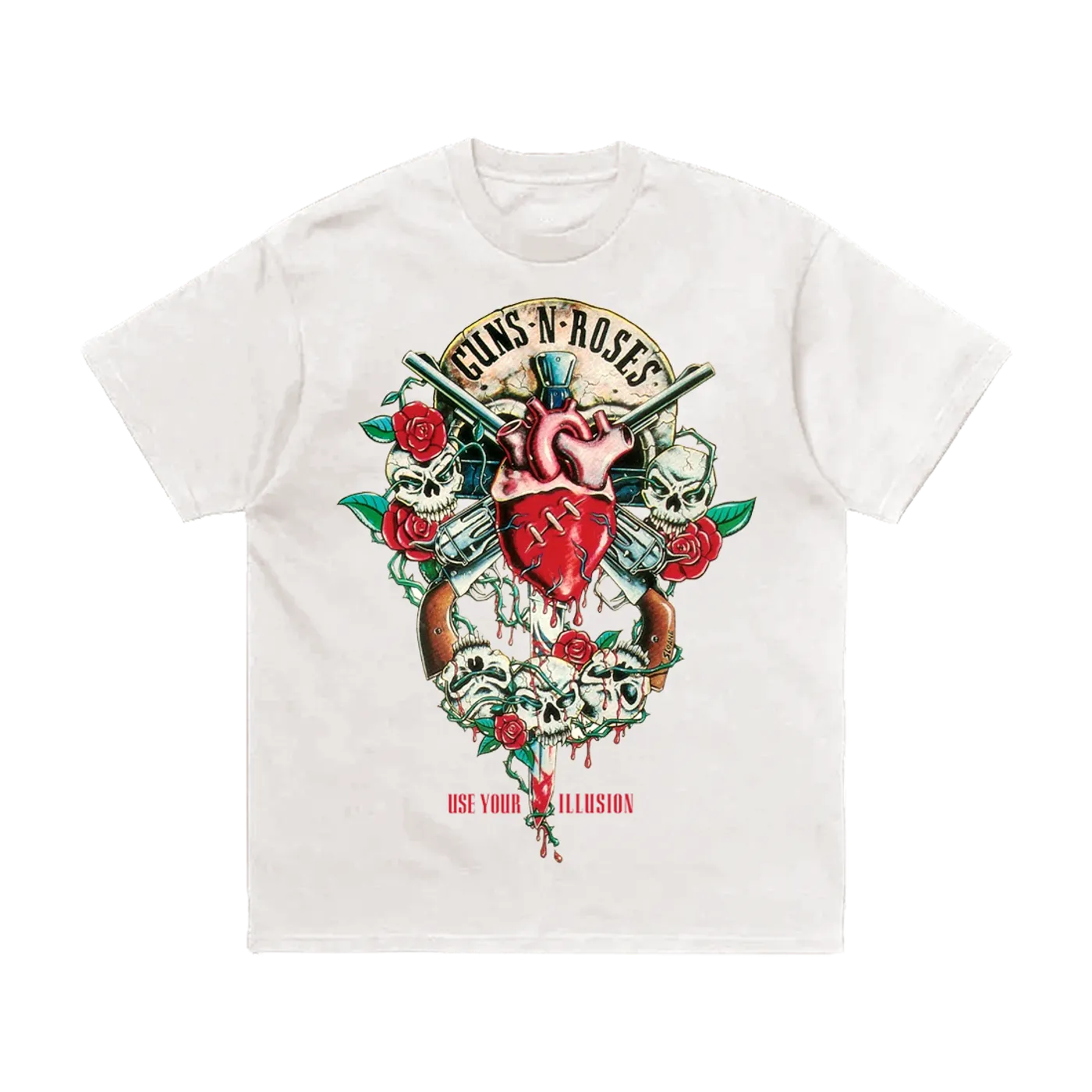 Guns N' Roses - T-Shirt - Guns N Roses (White) (Bolur)