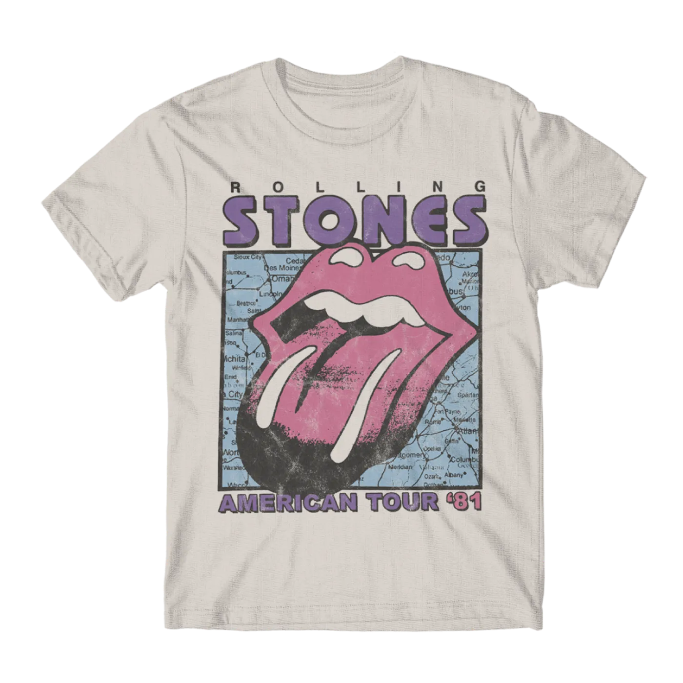 The Rolling Stones- T-Shirt - American Tour '81 (Bolur)
