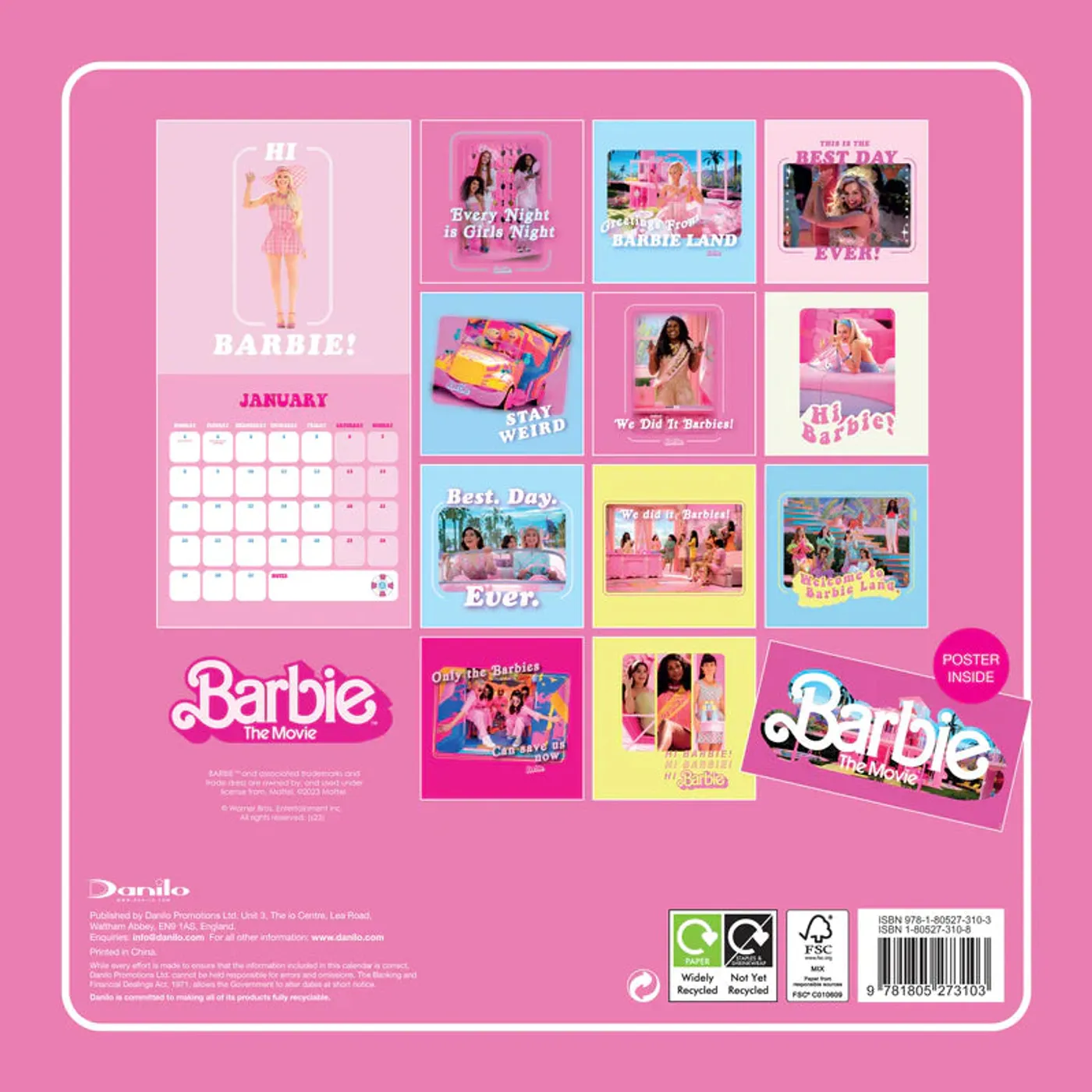 OST Barbie - Barbie 2024 calendar