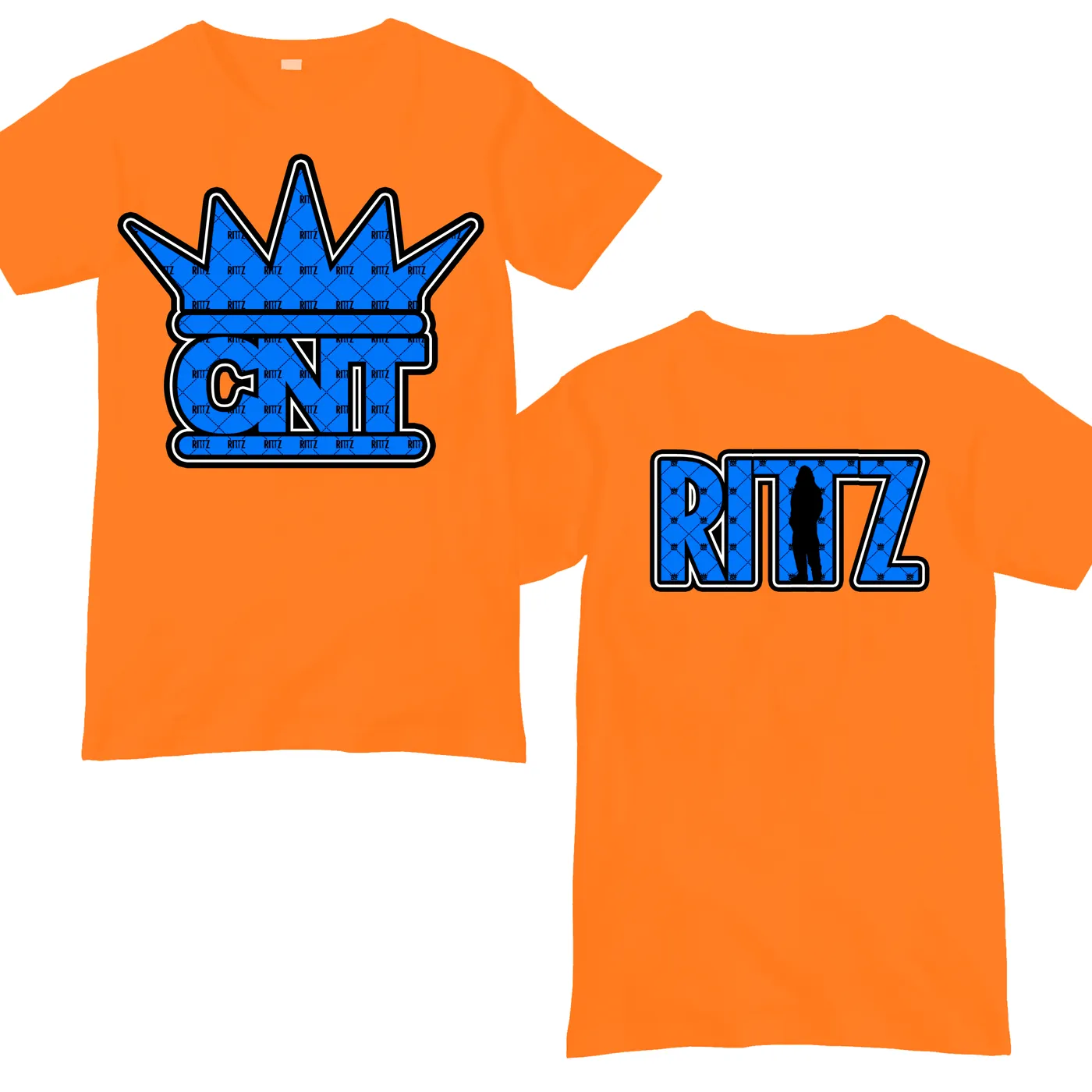Rittz CNT Pattern Logo Orange Shirt