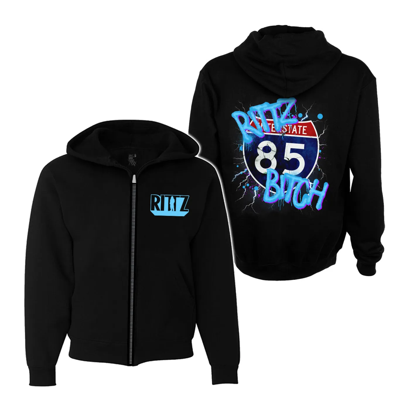 Interstate 85 Rittz Bitch Zip Up Hoodie