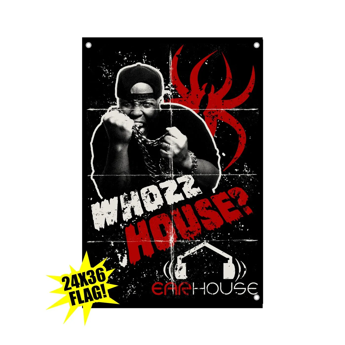Krizz Kaliko Whozz House Folded 24x36 Flag