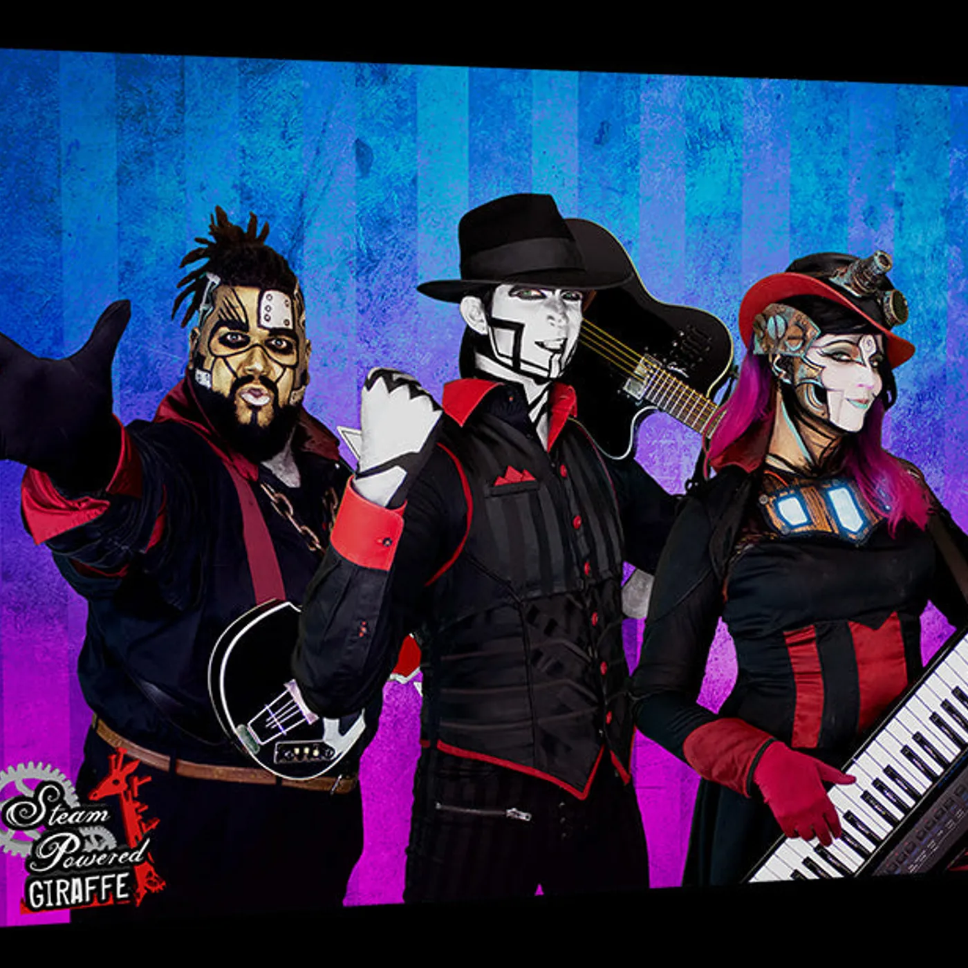 Steam Powered Giraffe Autographed Group Photo (8.5'' x 11'')