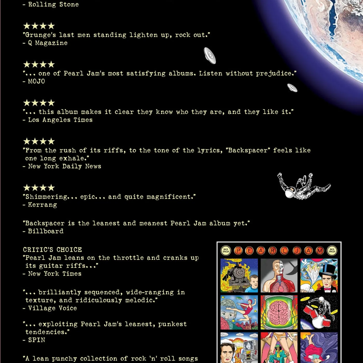 Pearl Jam BACKSPACER POSTER