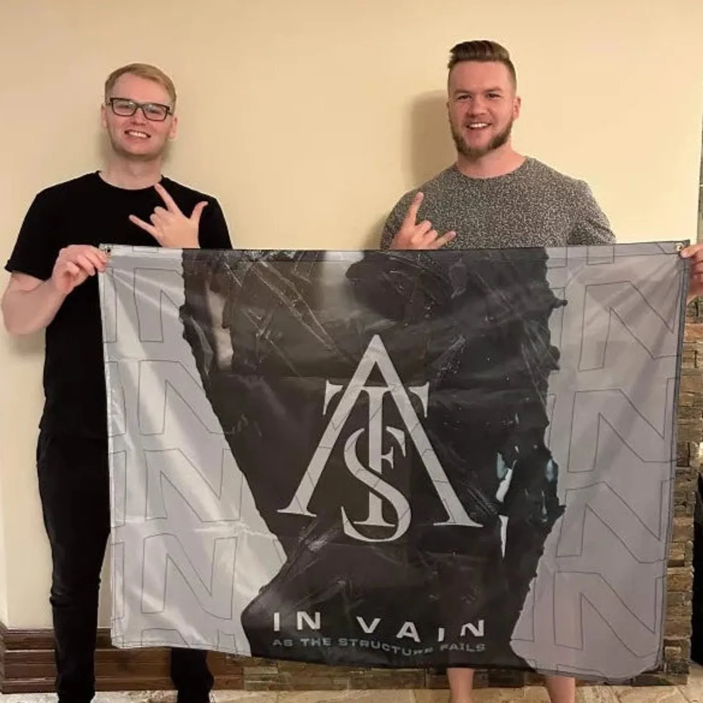 As The Structure Fails Signed "In Vain" WALL FLAG (Limited to 15)