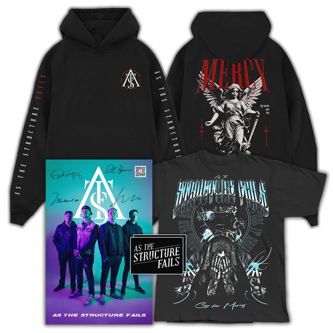 As The Structure Fails Cry for Mercy VIP Bundle + Signed Poster + Two Patches (GOING FAST)