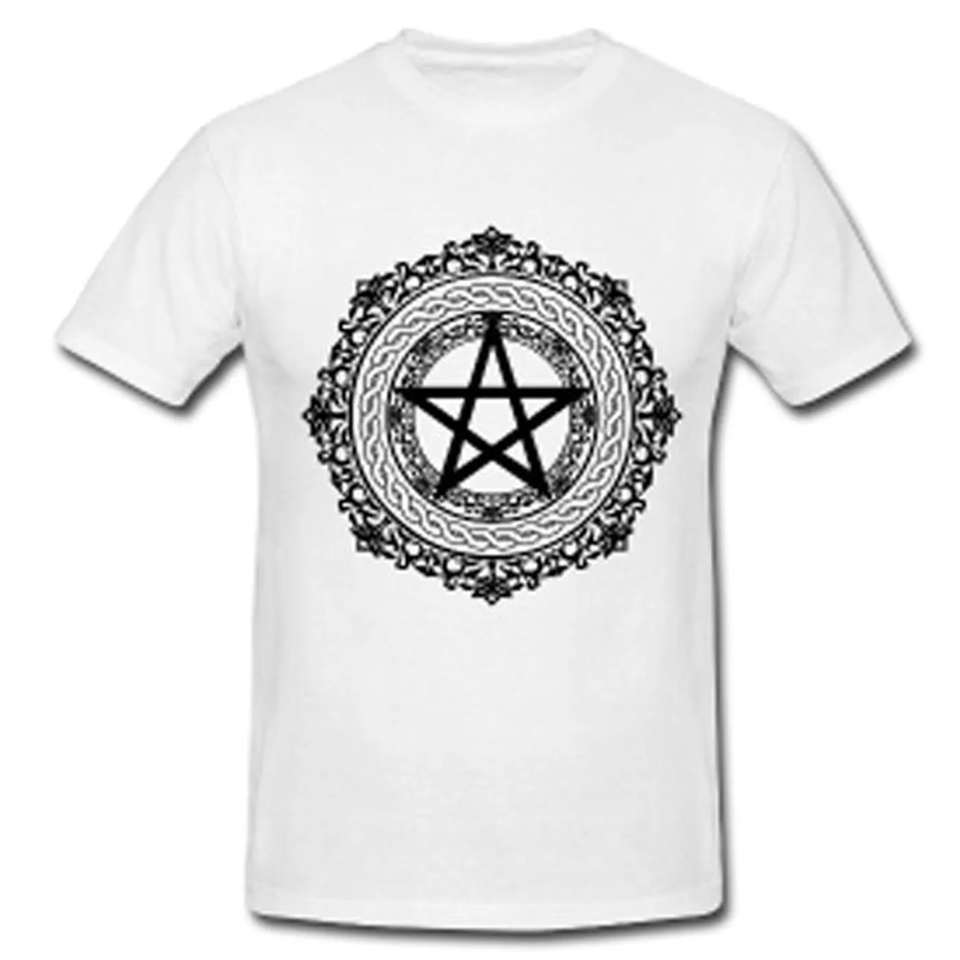 House of Hate Last 2! White or Grey Pentagram T w/ Black Print