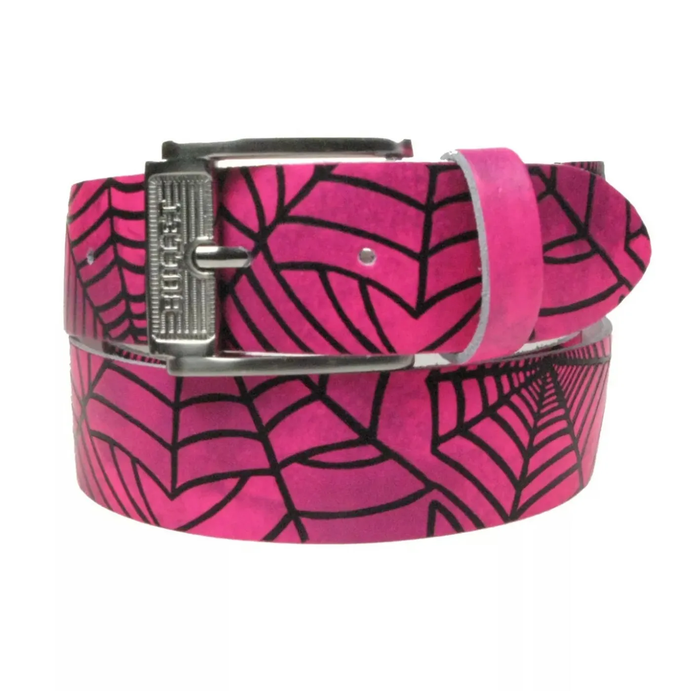 House of Hate “Halloween Spiderweb” Real Leather Belt