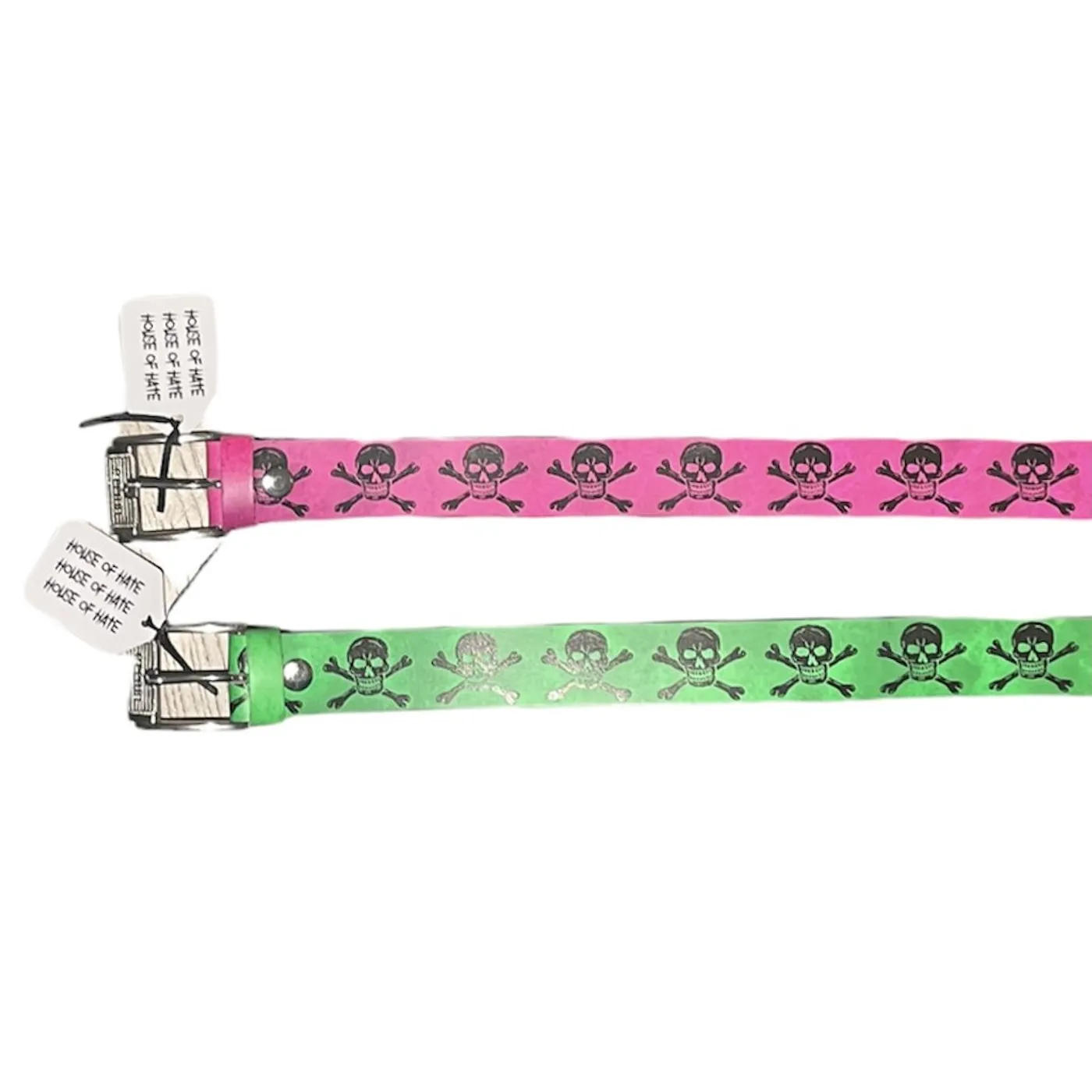 House of Hate "Skull and Crossbones" Real Leather Belt